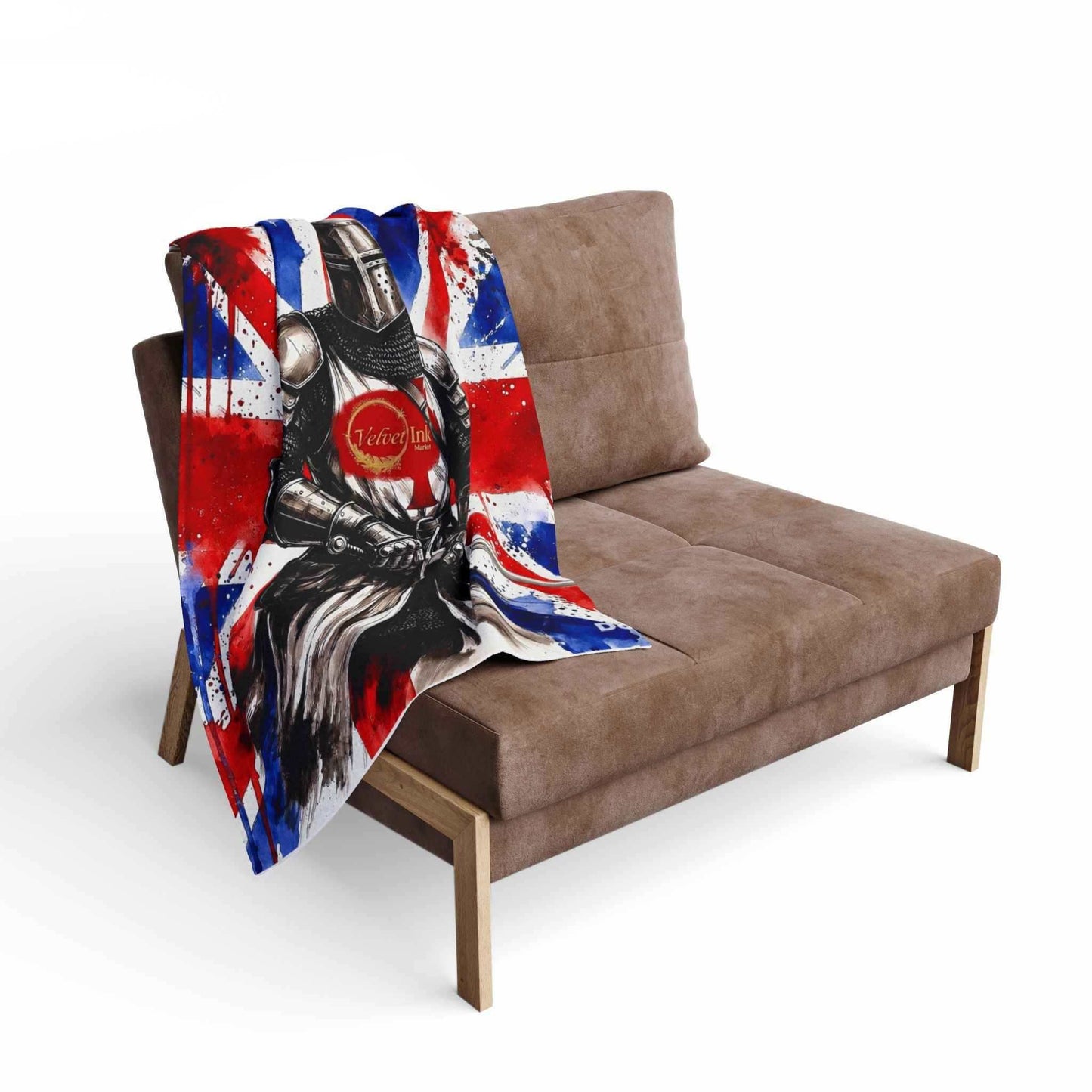 Wrap Yourself in History with the Templar Knight Union Jack Blanket - Velvet Ink Market (V.I.M)