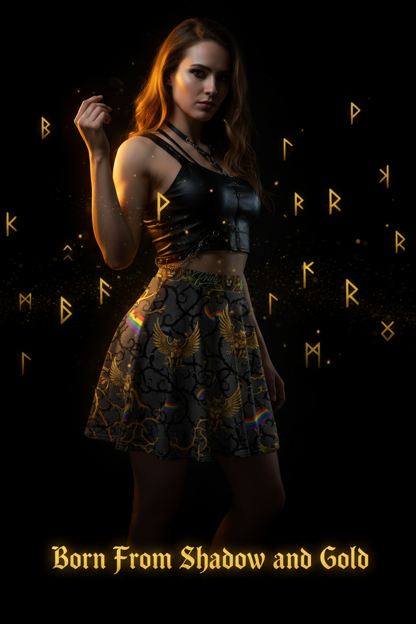 Gothic Pride Skater Skirt – Unleash Your Unique Style with Bold Confidence - Velvet Ink Market (V.I.M)