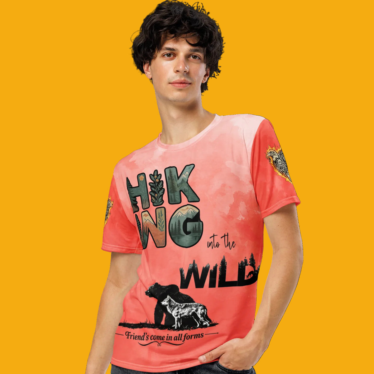 Hiking Wild Graphic T-Shirt — front view