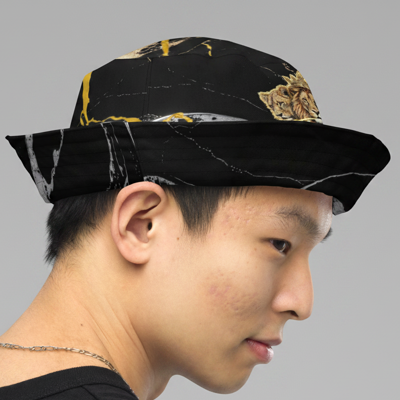 V.I.M Sigil Family Pride Shadow & Gold Reversible Bucket Hat - Velvet Ink Market (V.I.M)