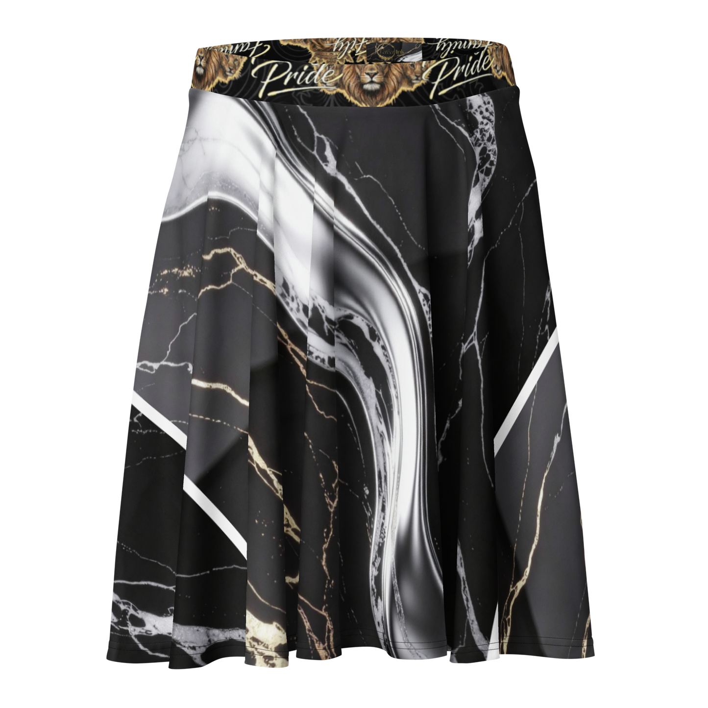 V.I.M Marble Gold & Silver Skater Skirt - Velvet Ink Market (V.I.M)