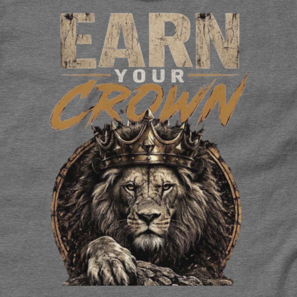V.I.M Earn Your Crown Lion graphic tee in soft durable cotton for everyday casual wear
