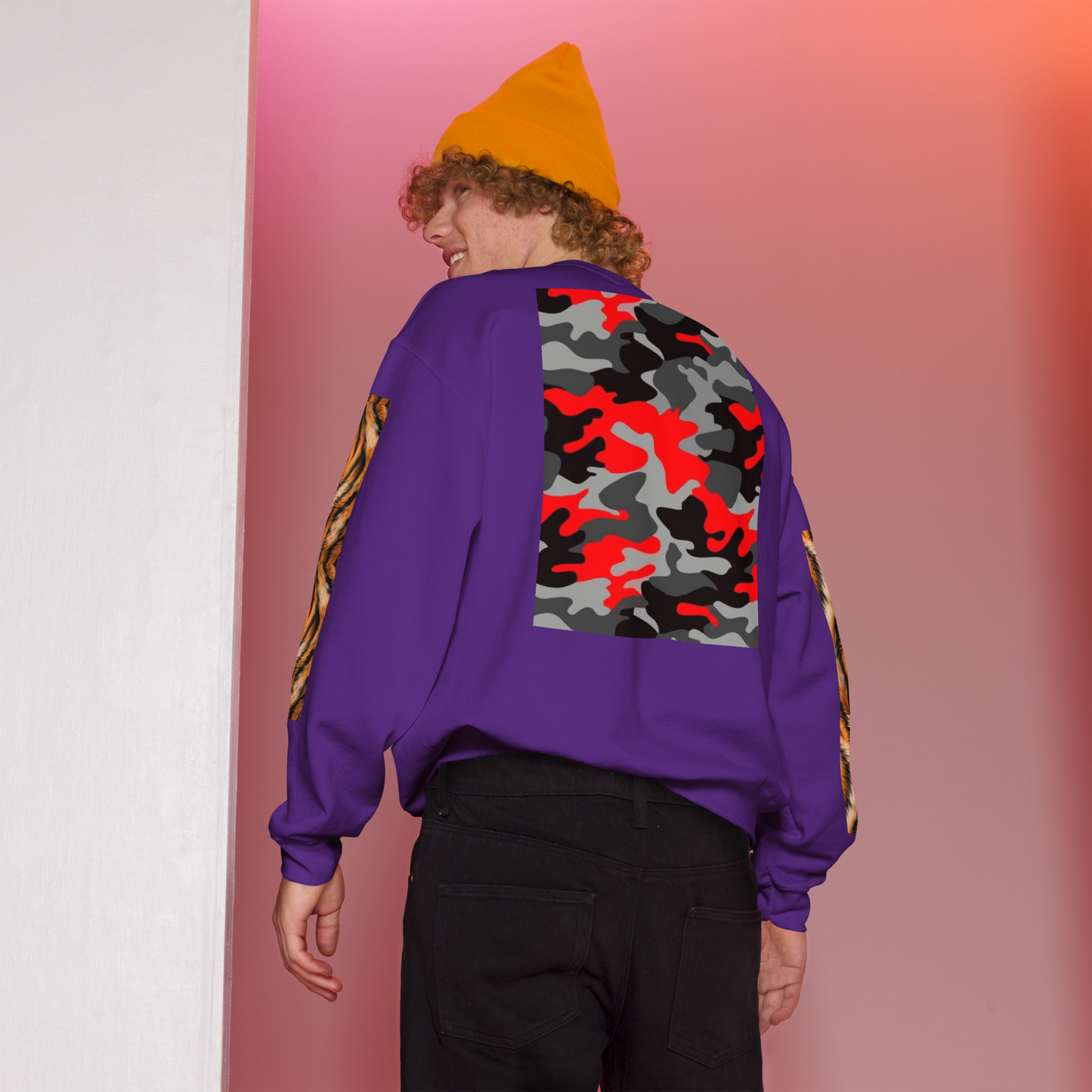 Wild Boys Feline Edition Sweatshirt black with bold feline graphic and classic fit on man