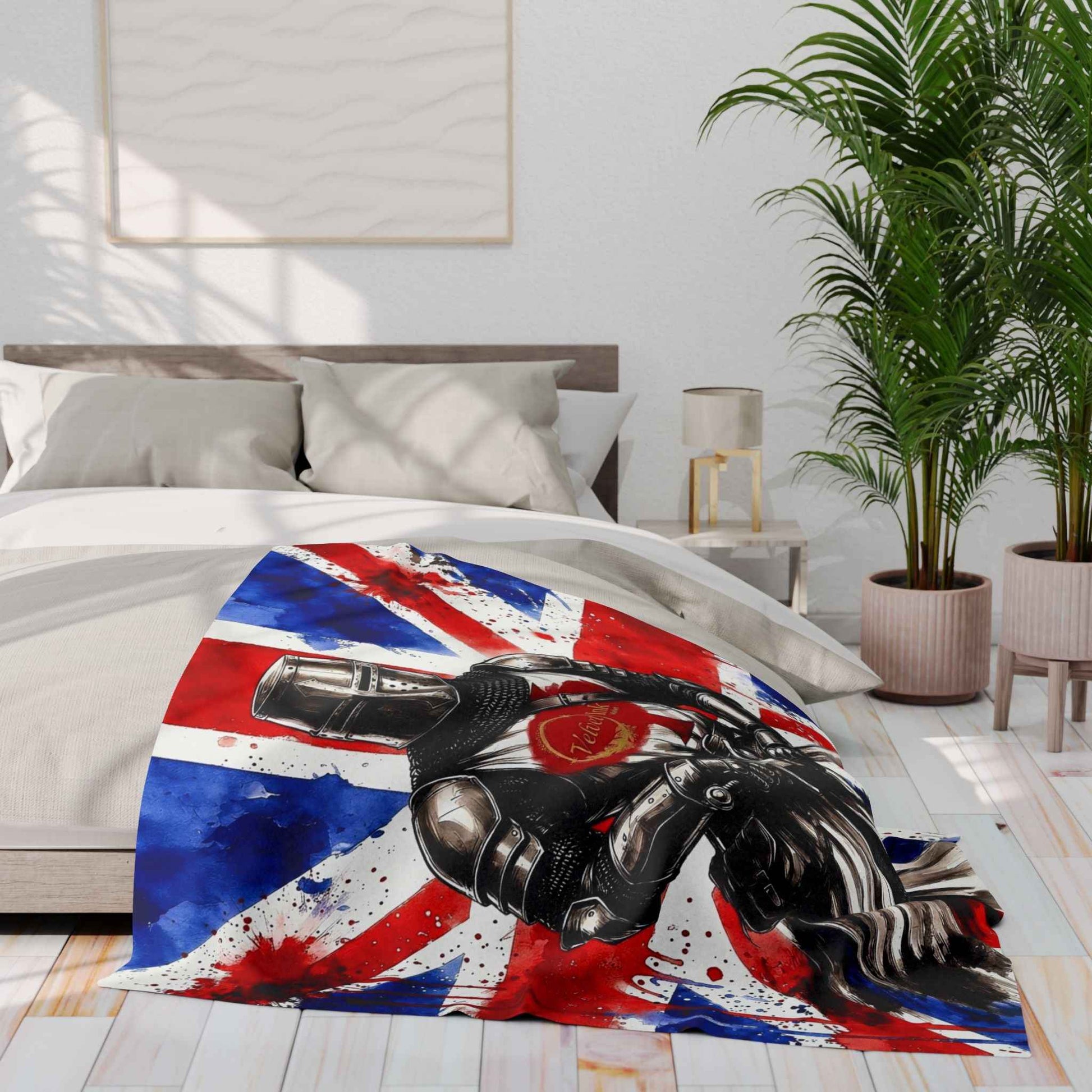 Templar Knight Union Jack Blanket - Velvet Ink Market (V.I.M)