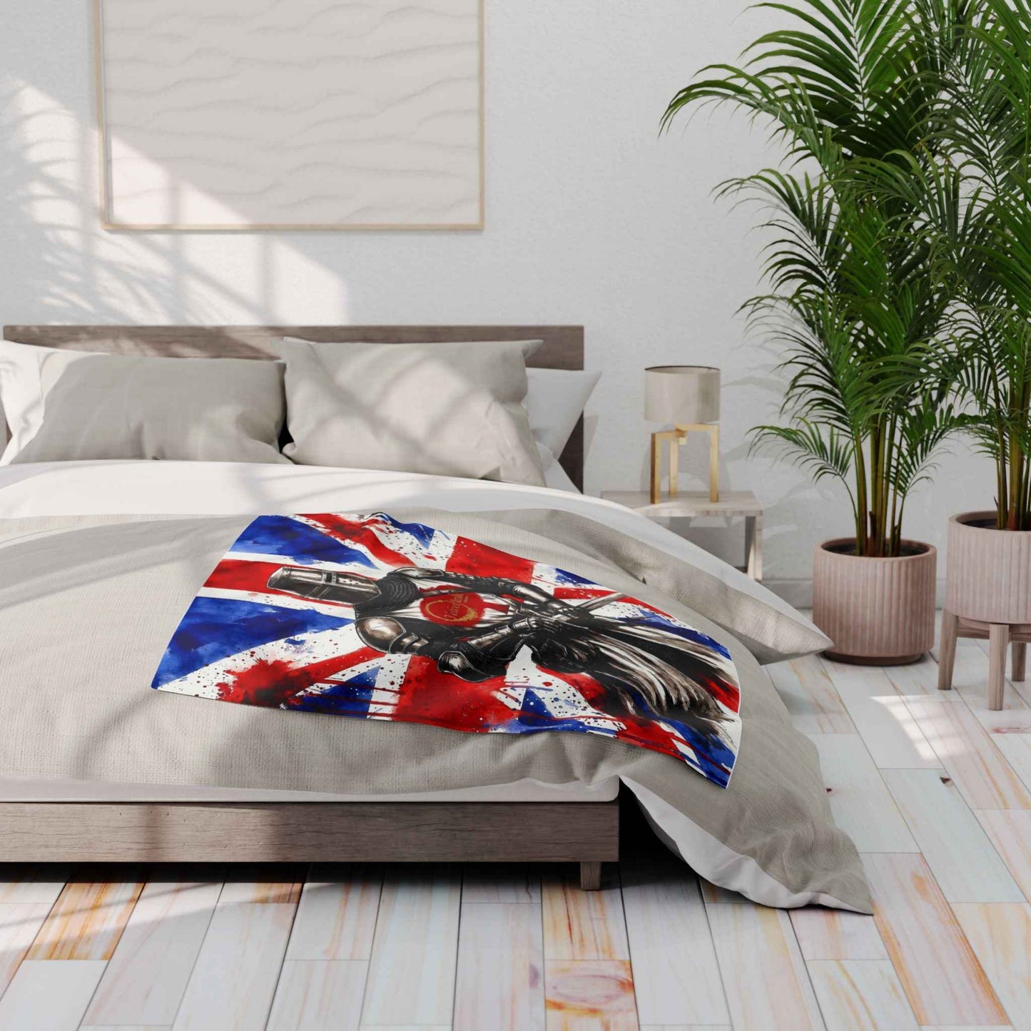 Templar Knight Union Jack Blanket - Velvet Ink Market (V.I.M)