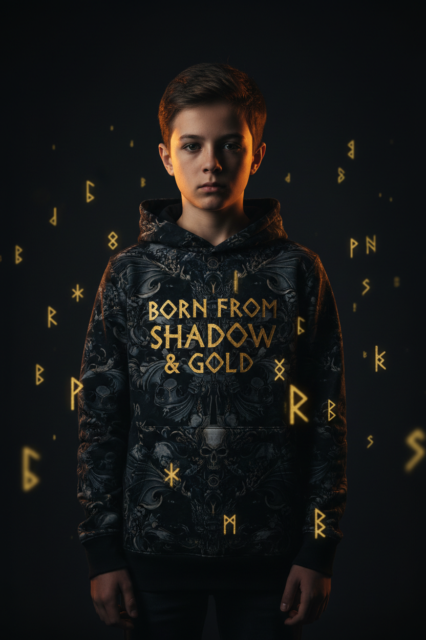 V.I.M Shadow Forge Camo Youth Heavy Blend Hoodie - Velvet Ink Market (V.I.M)