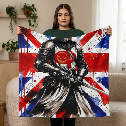 Templar Knight Union Jack Blanket - Velvet Ink Market (V.I.M)