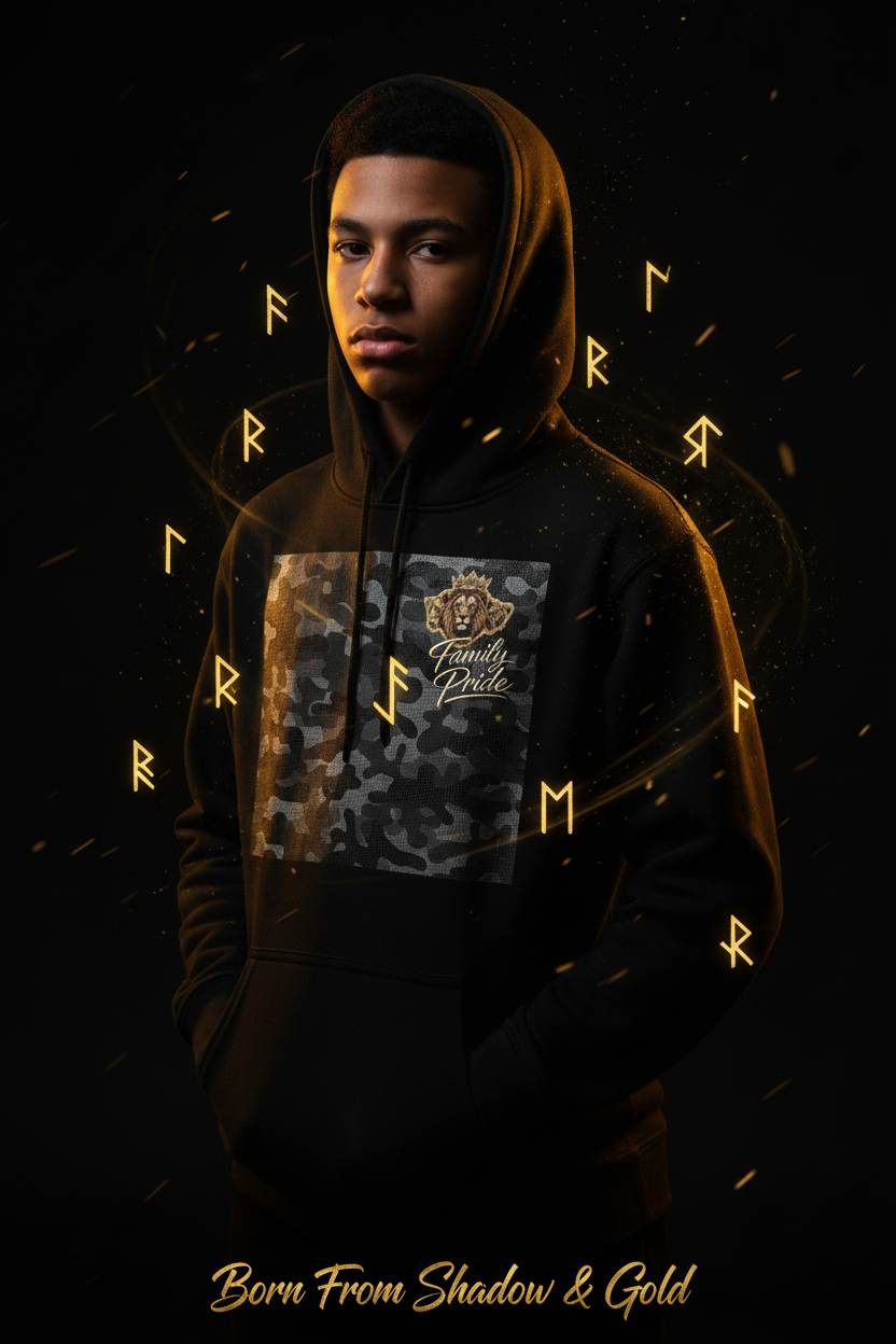 V.I.M Shadow Forge Camo Youth Heavy Blend Hoodie - Velvet Ink Market (V.I.M)