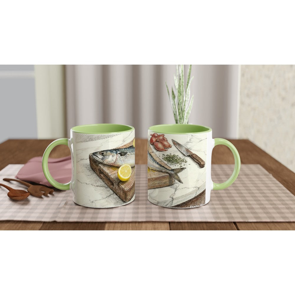 Chef Kitchen Mackerel Ceramic Mug - Velvet Ink Market (V.I.M)