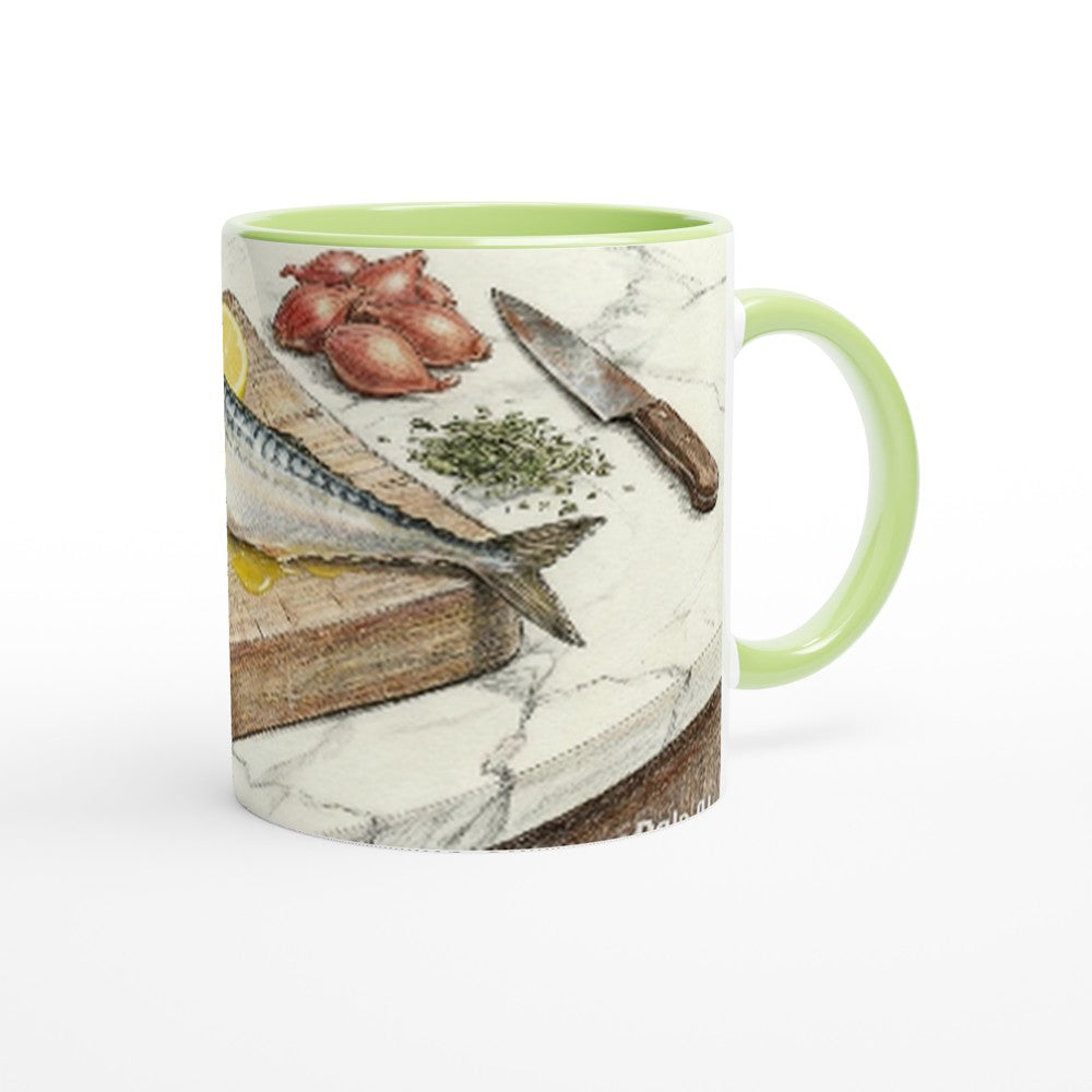 Chef Kitchen Mackerel Ceramic Mug - Velvet Ink Market (V.I.M)