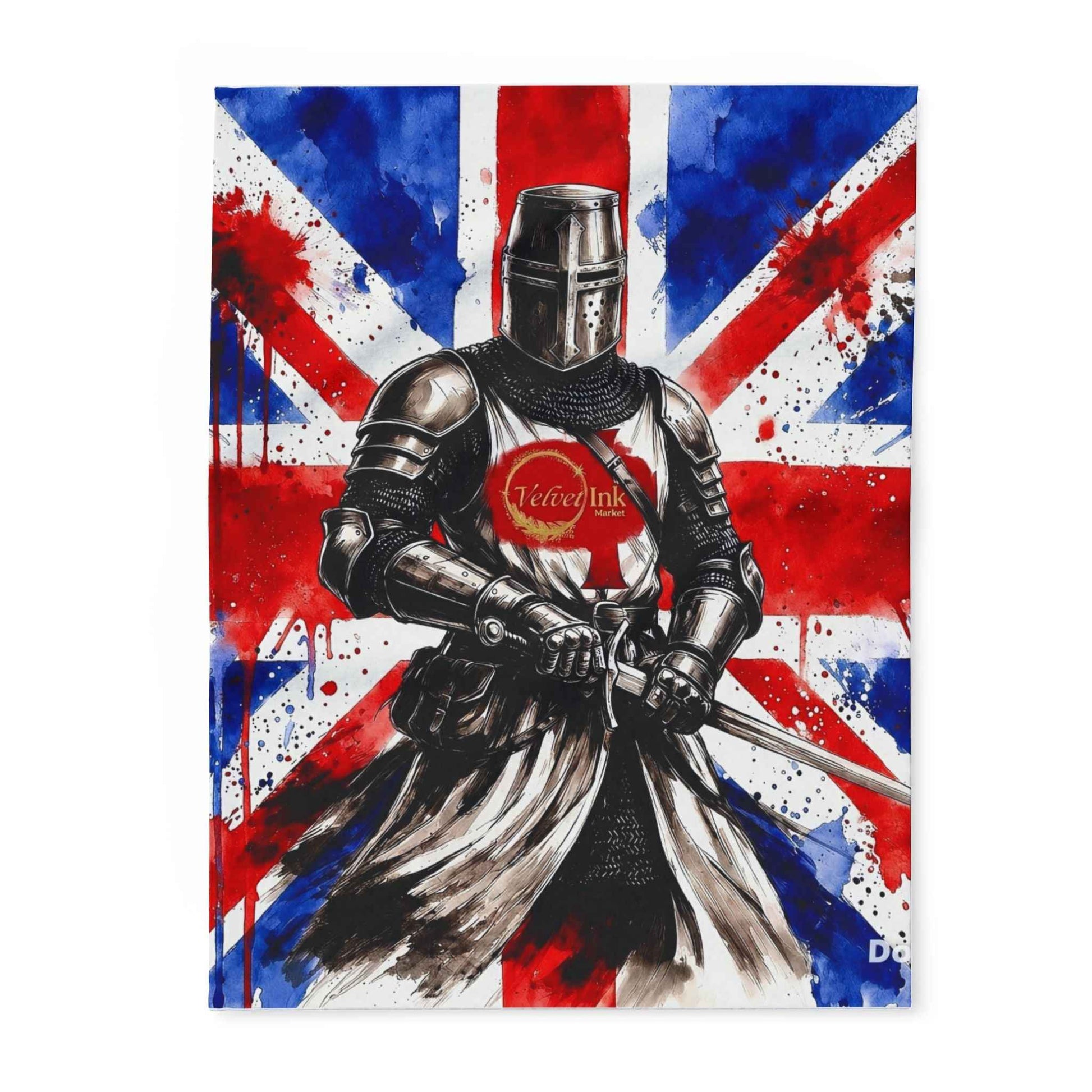 Templar Knight Union Jack Blanket - Velvet Ink Market (V.I.M)
