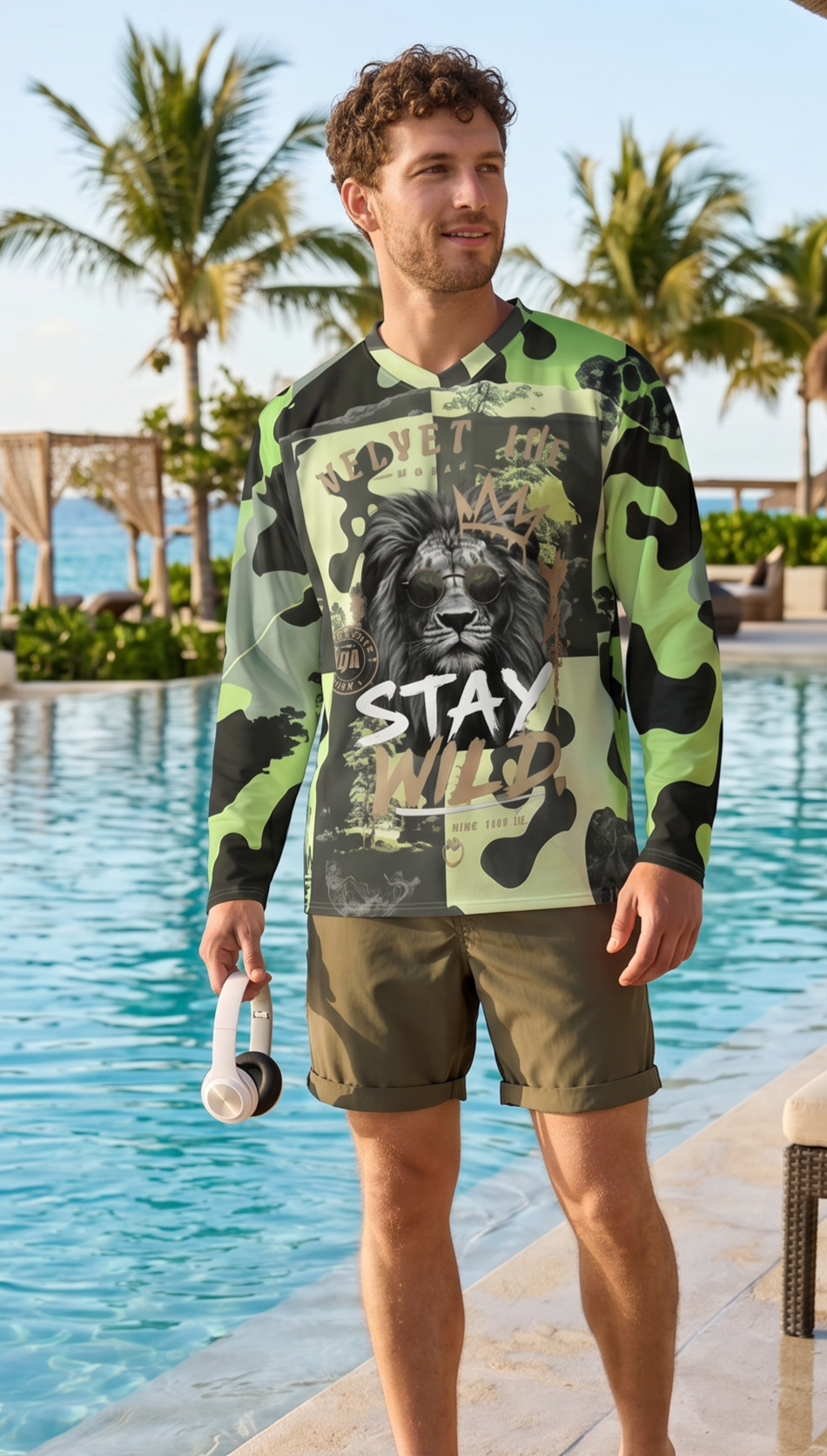 V.I.M Bold Camo All Over Print Recycled Hockey Fan Jersey - Velvet Ink Market (V.I.M)