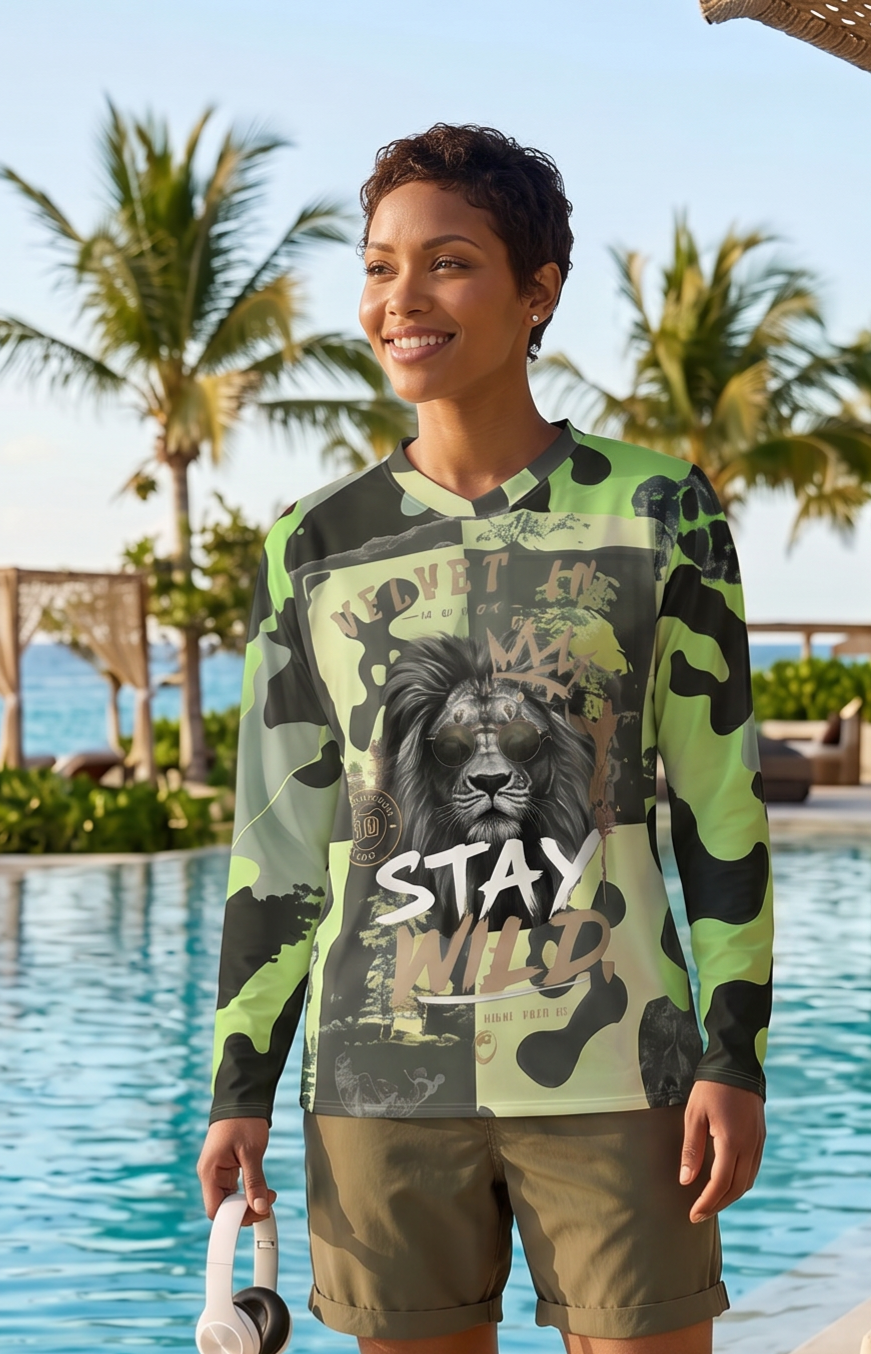 V.I.M Bold Camo All Over Print Recycled Hockey Fan Jersey - Velvet Ink Market (V.I.M)