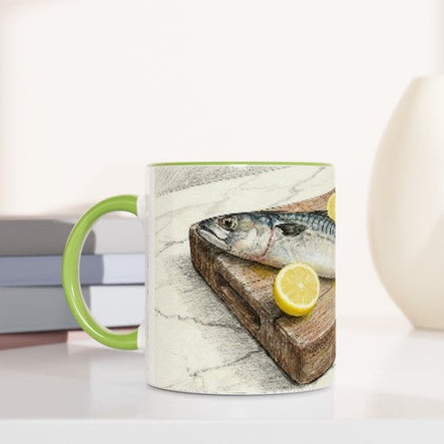 Chef Kitchen Mackerel Ceramic Mug - Velvet Ink Market (V.I.M)