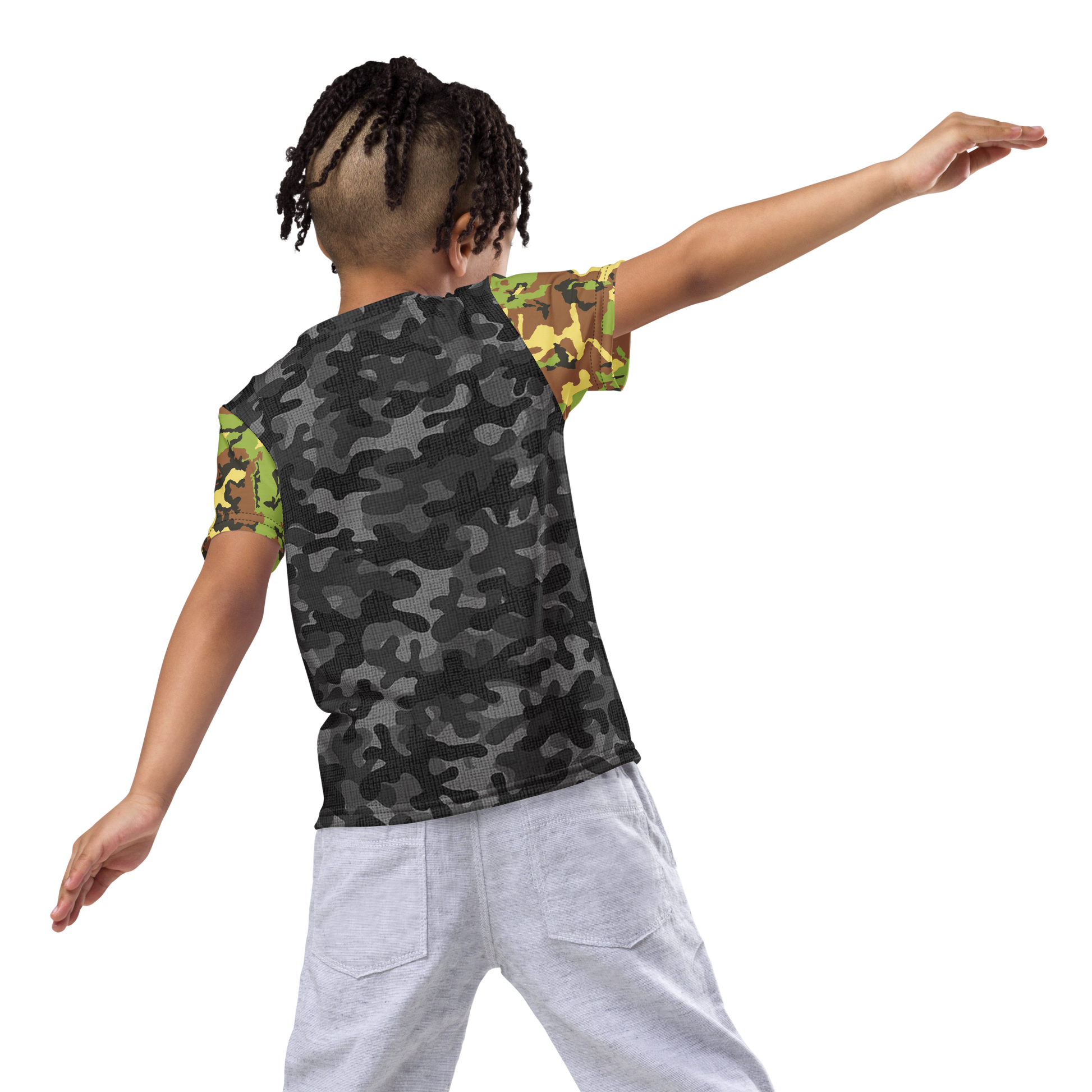 V.I.M Camo Print Streetwear Kids Crew Neck Tee - Velvet Ink Market (V.I.M)