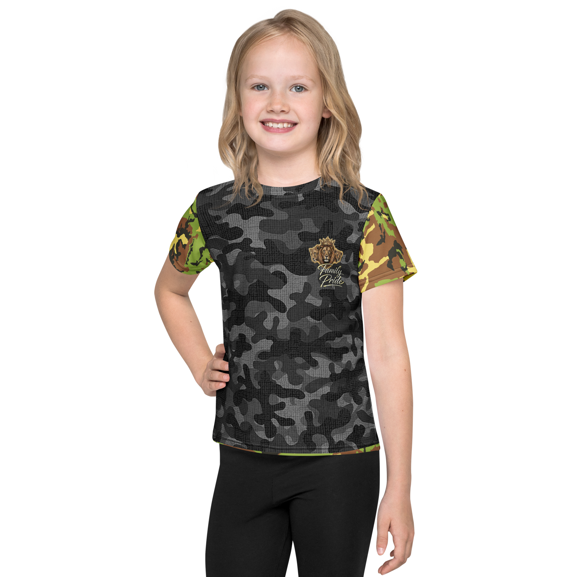 V.I.M Camo Print Streetwear Kids Crew Neck Tee - Velvet Ink Market (V.I.M)