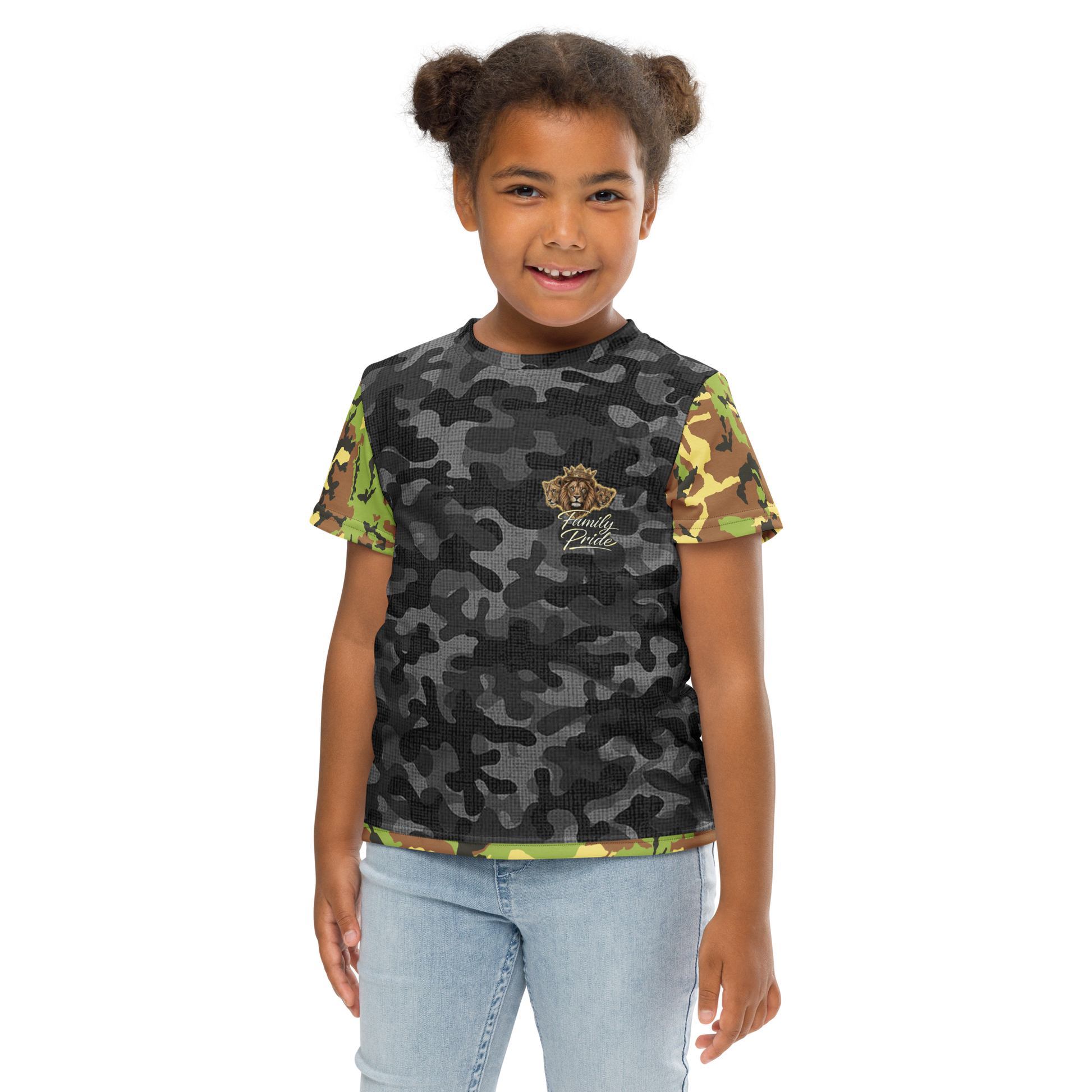 V.I.M Camo Print Streetwear Kids Crew Neck Tee - Velvet Ink Market (V.I.M)