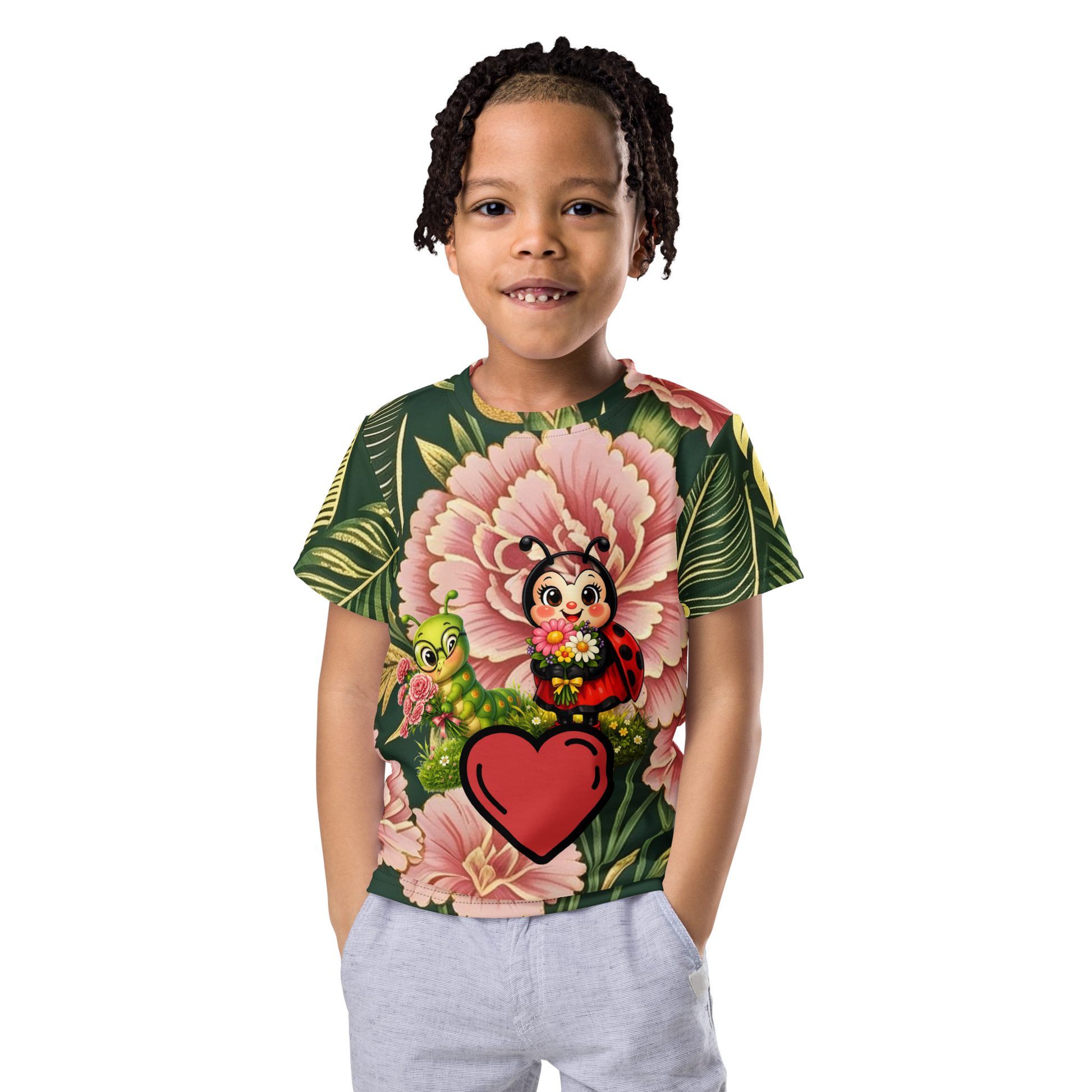 V.I.M Floral Bug Love Kids Crew Neck Tee - Velvet Ink Market (V.I.M)
