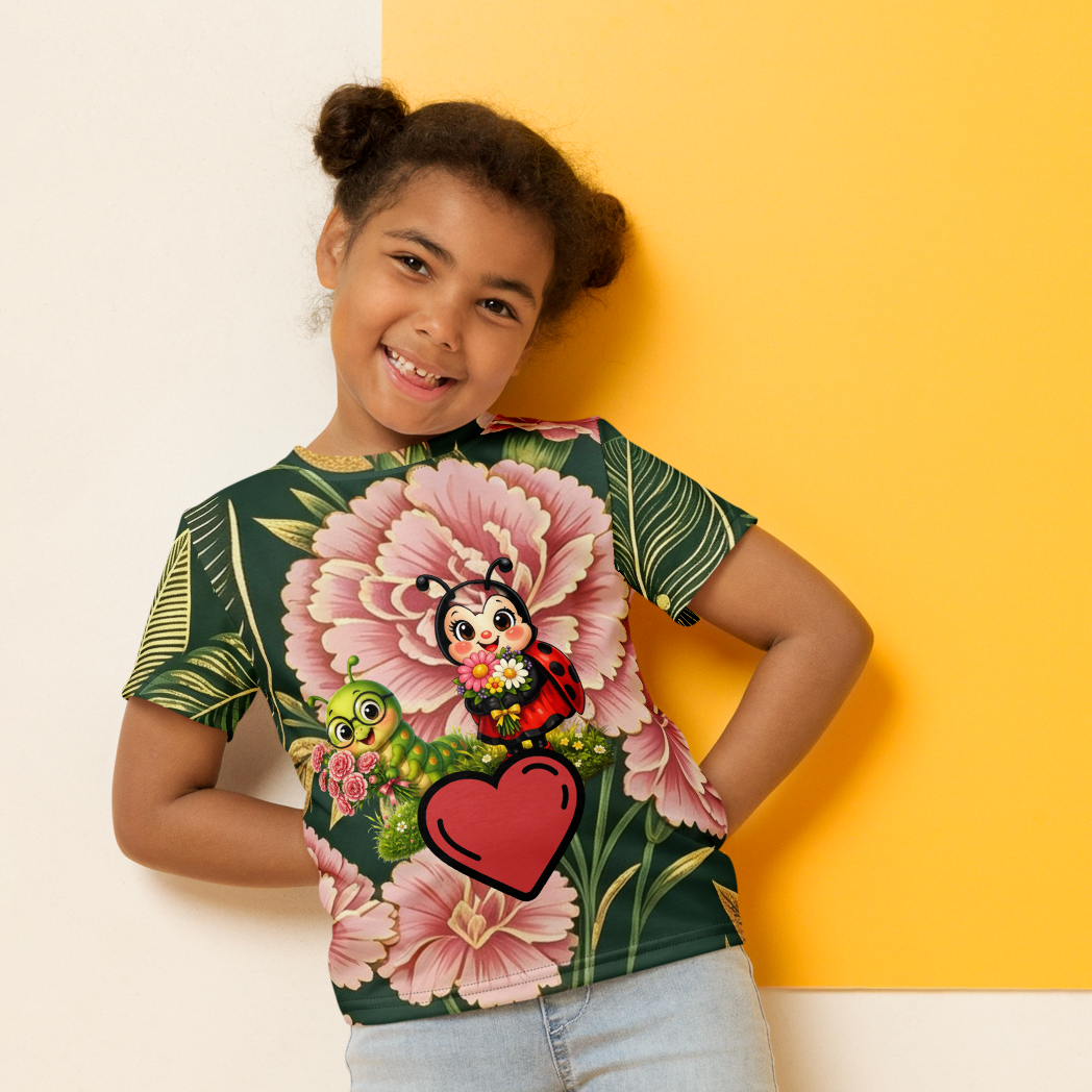 V.I.M Floral Bug Love Kids Crew Neck Tee - Velvet Ink Market (V.I.M)
