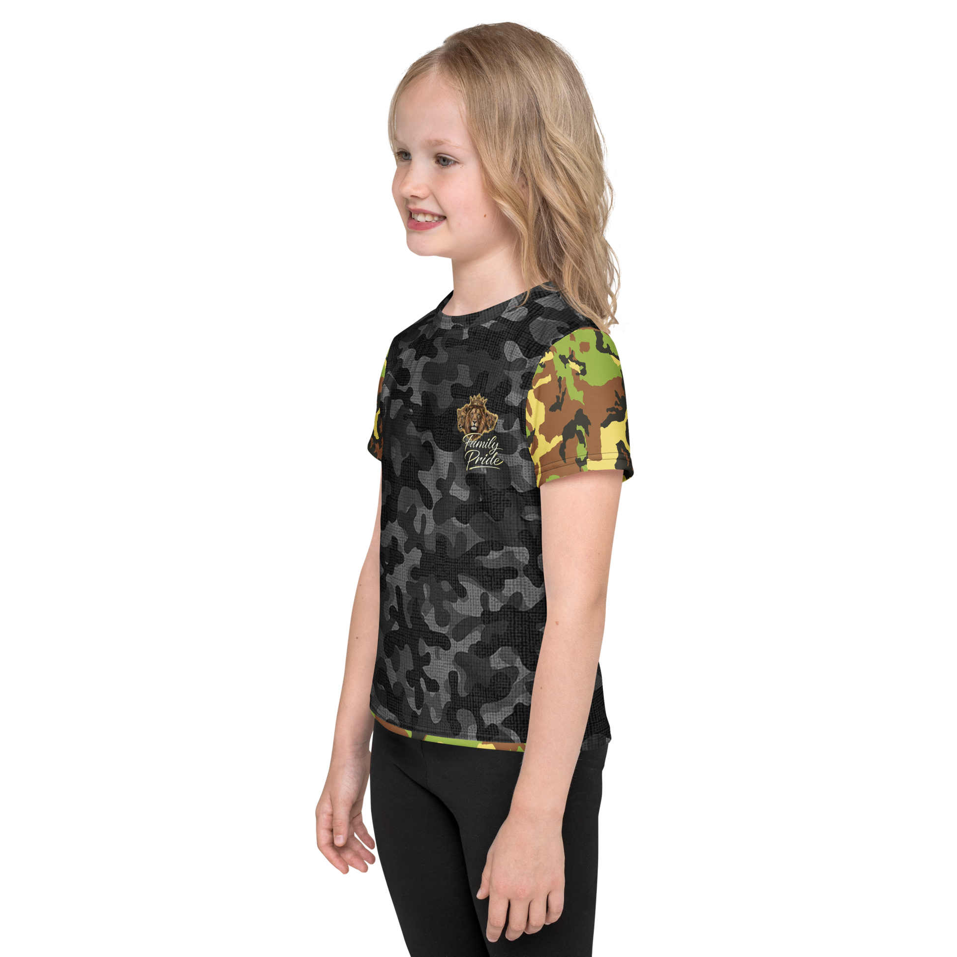 V.I.M Camo Print Streetwear Kids Crew Neck Tee - Velvet Ink Market (V.I.M)