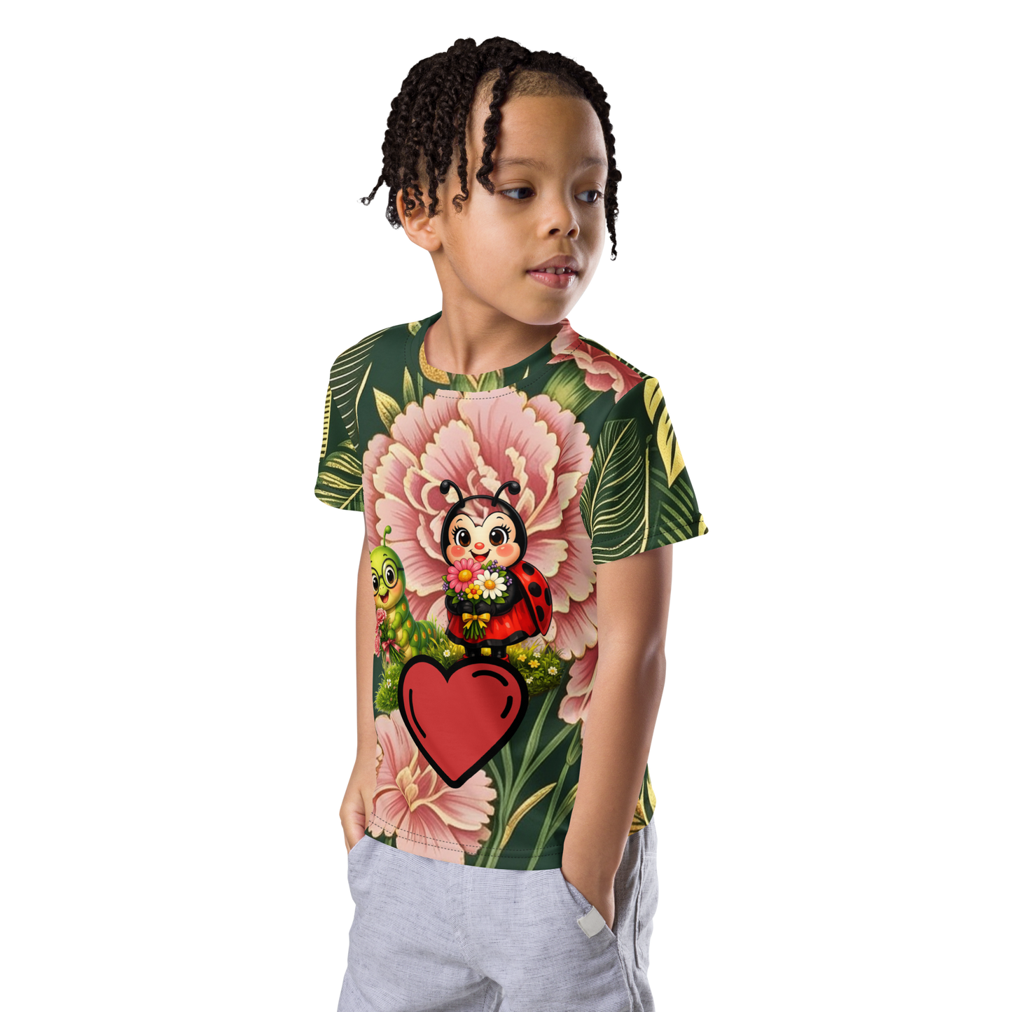V.I.M Floral Bug Love Kids Crew Neck Tee - Velvet Ink Market (V.I.M)
