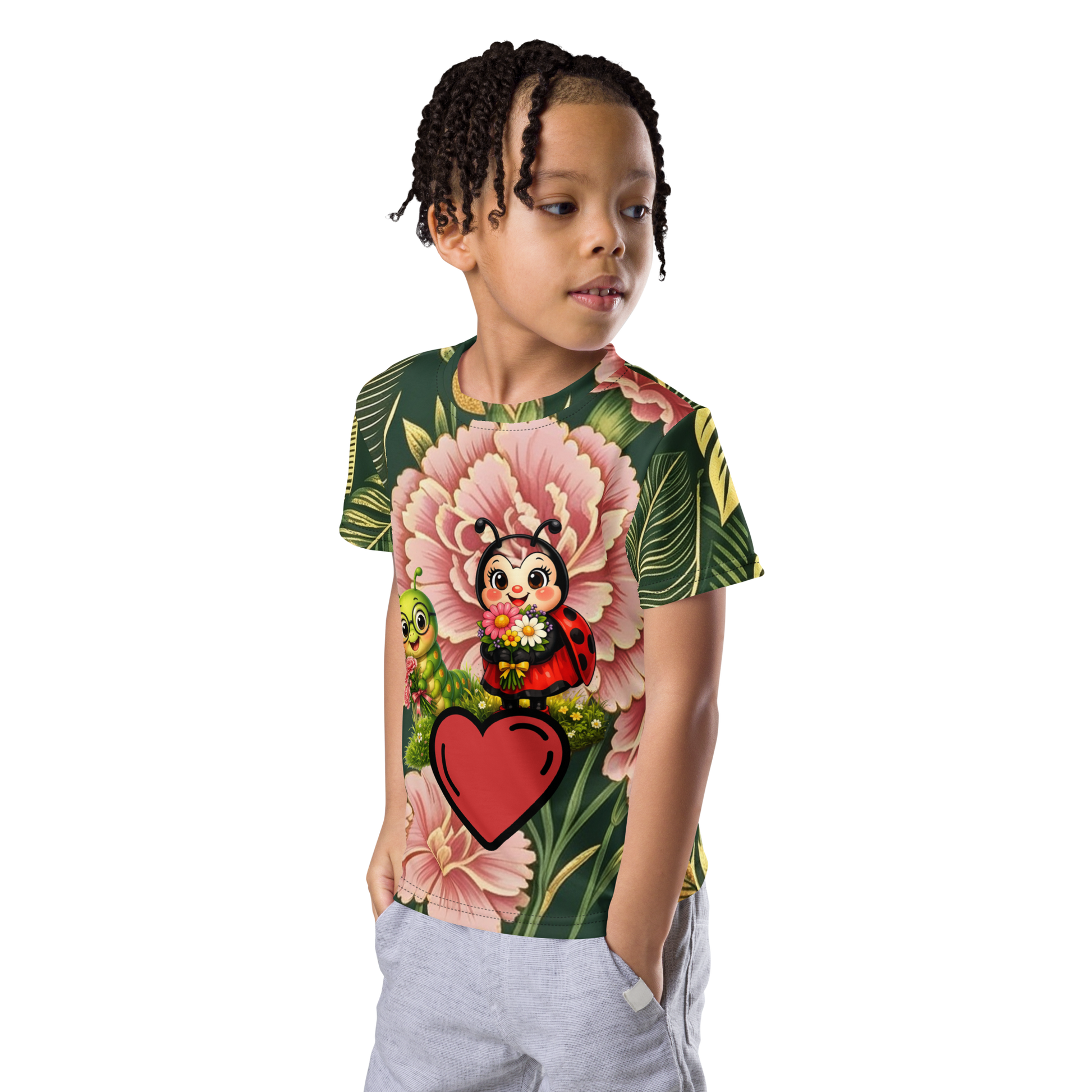 V.I.M Floral Bug Love Kids Crew Neck Tee - Velvet Ink Market (V.I.M)