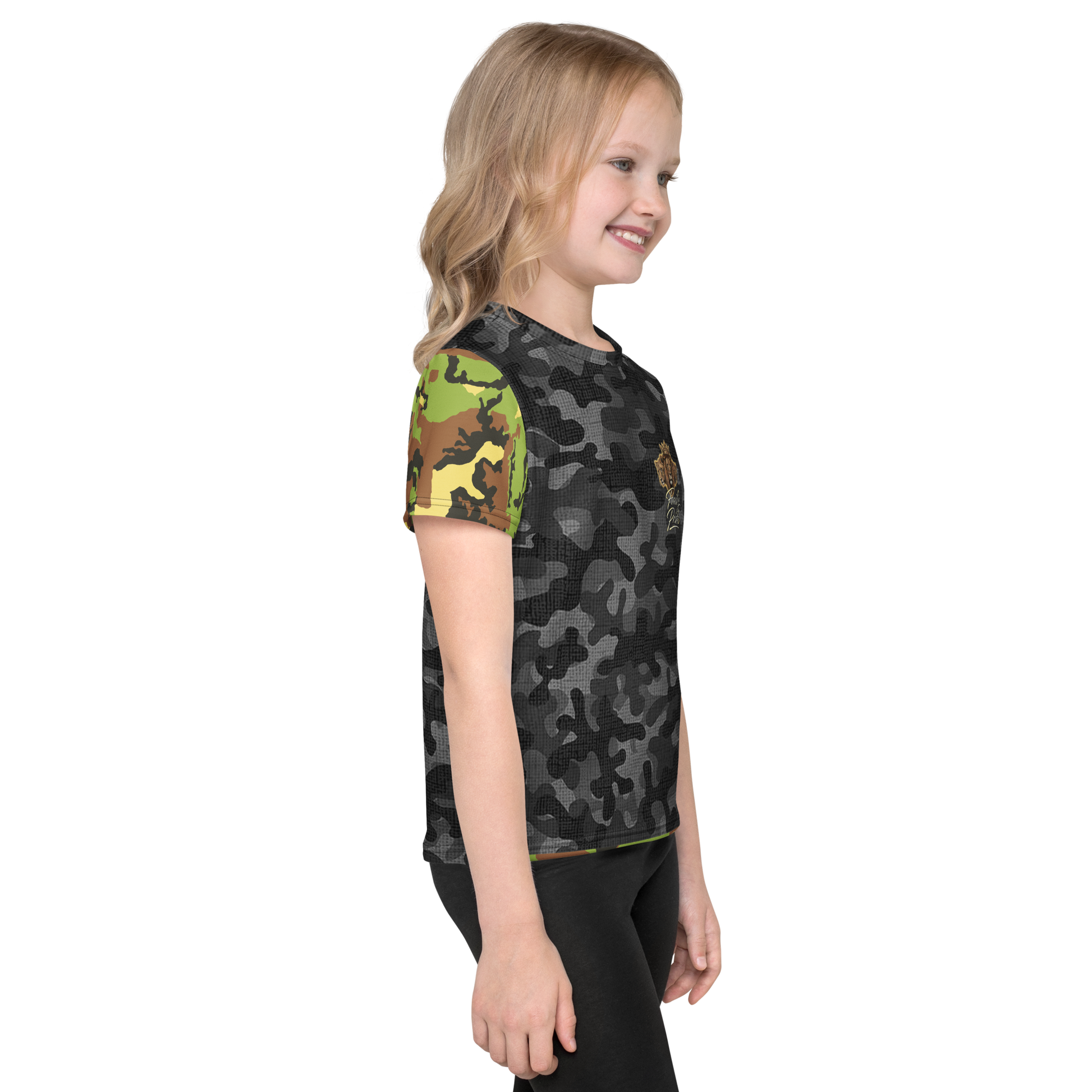 V.I.M Camo Print Streetwear Kids Crew Neck Tee - Velvet Ink Market (V.I.M)