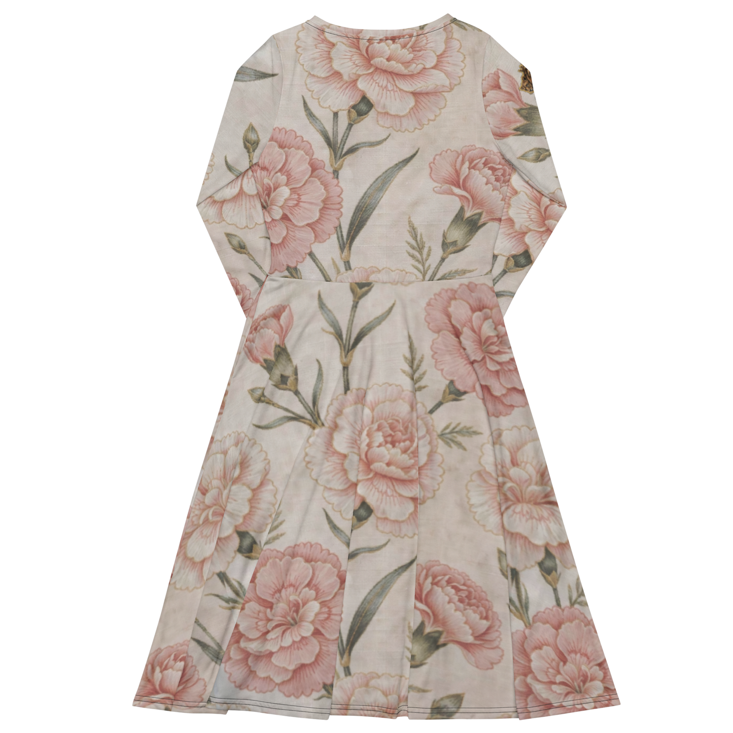 V.I.M Floral All-Over Print Long Sleeve Midi Dress - Velvet Ink Market (V.I.M)