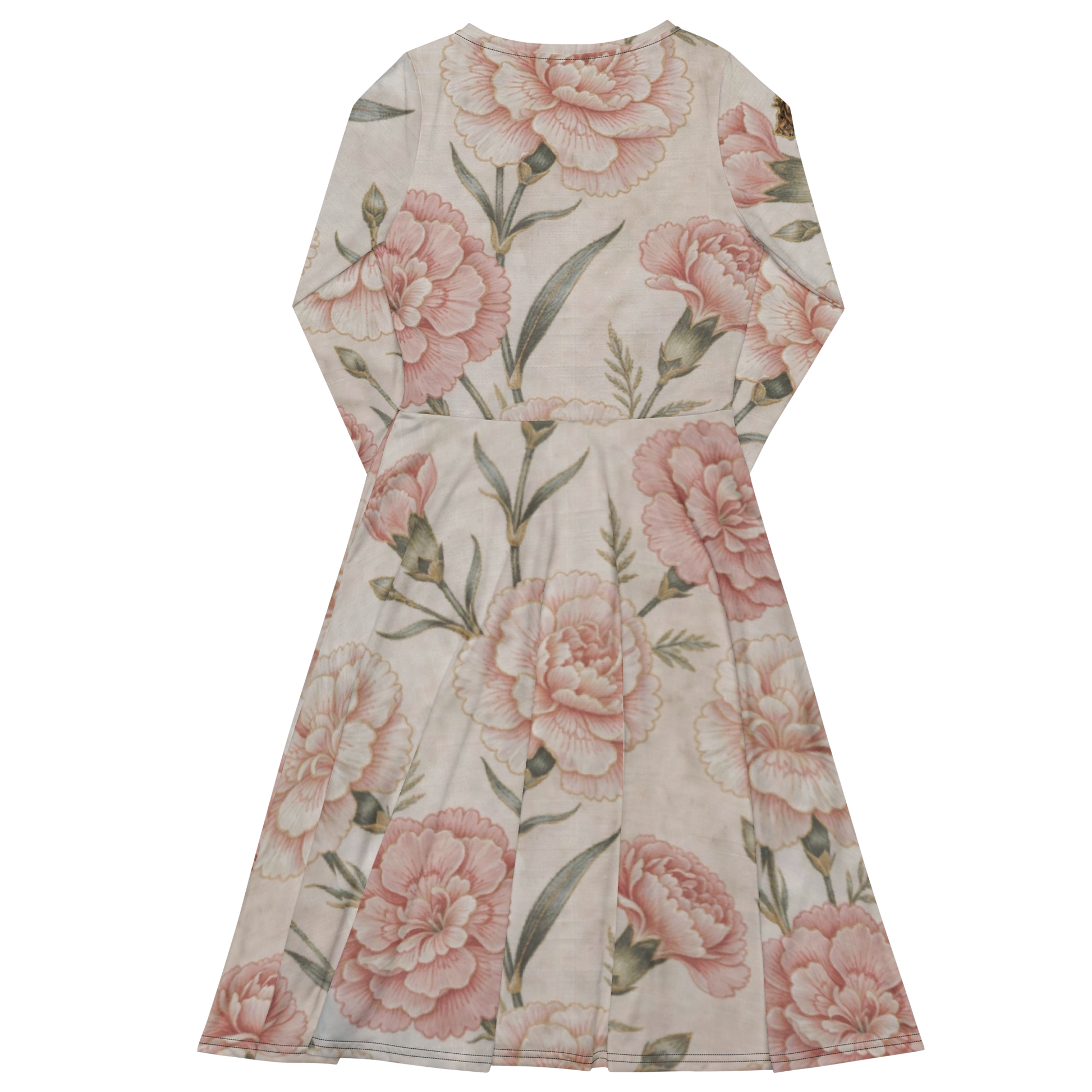 V.I.M Floral All-Over Print Long Sleeve Midi Dress - Velvet Ink Market (V.I.M)
