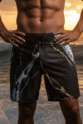 V.I.M Shadow and Gold Men's Board Shorts - Velvet Ink Market (V.I.M)