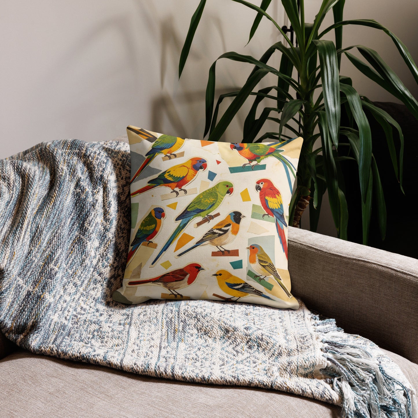V.I.M Avian All Over Print Premium Pillow - Velvet Ink Market (V.I.M)