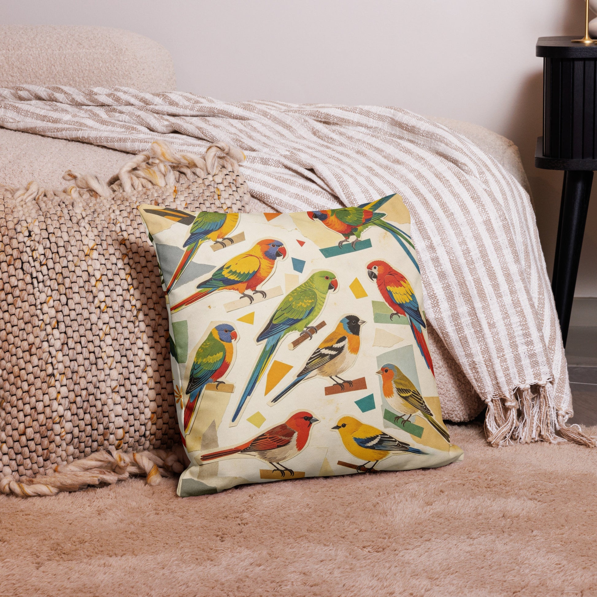 V.I.M Avian All Over Print Premium Pillow - Velvet Ink Market (V.I.M)