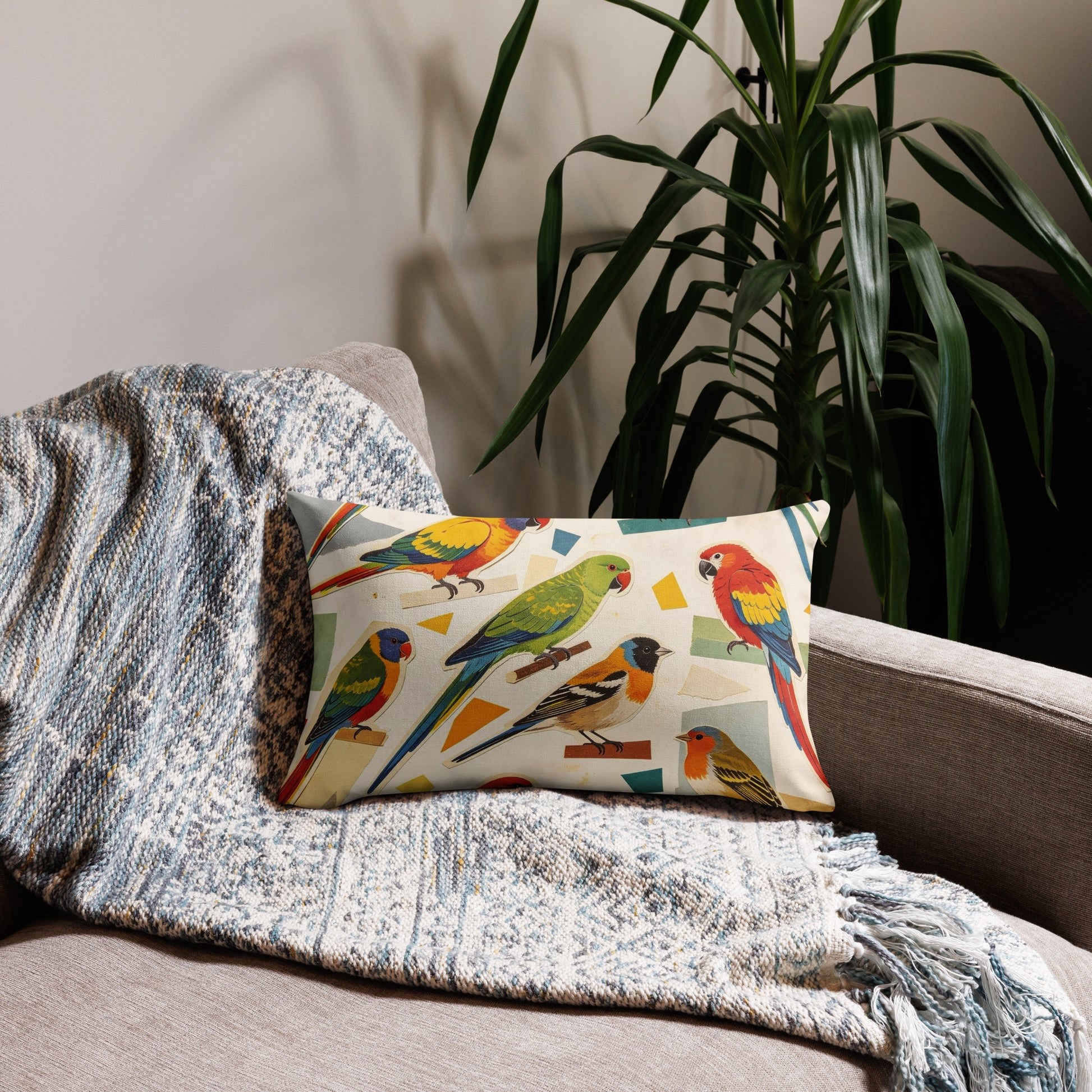 V.I.M Avian All Over Print Premium Pillow - Velvet Ink Market (V.I.M)