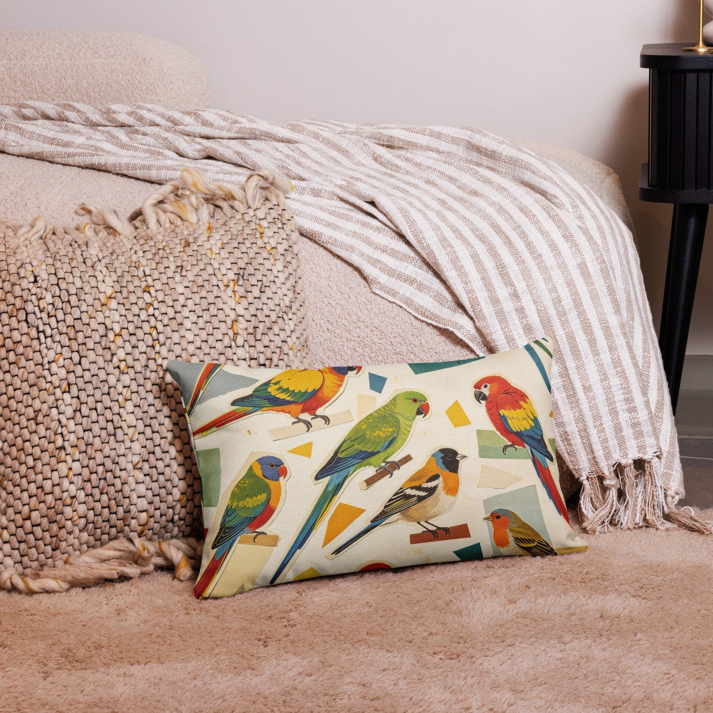 V.I.M Avian All Over Print Premium Pillow - Velvet Ink Market (V.I.M)
