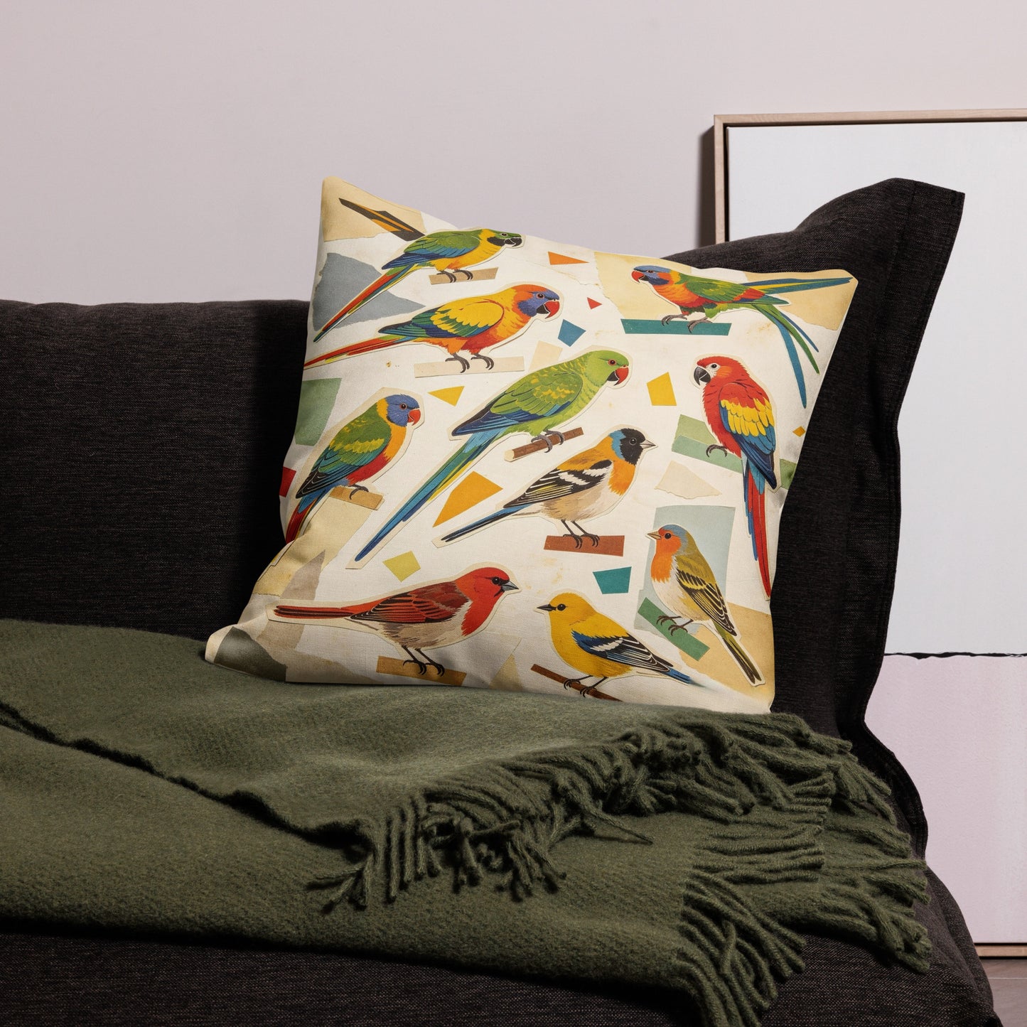 V.I.M Avian All Over Print Premium Pillow - Velvet Ink Market (V.I.M)