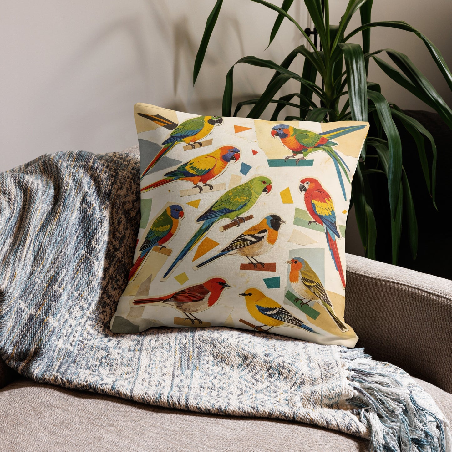V.I.M Avian All Over Print Premium Pillow - Velvet Ink Market (V.I.M)