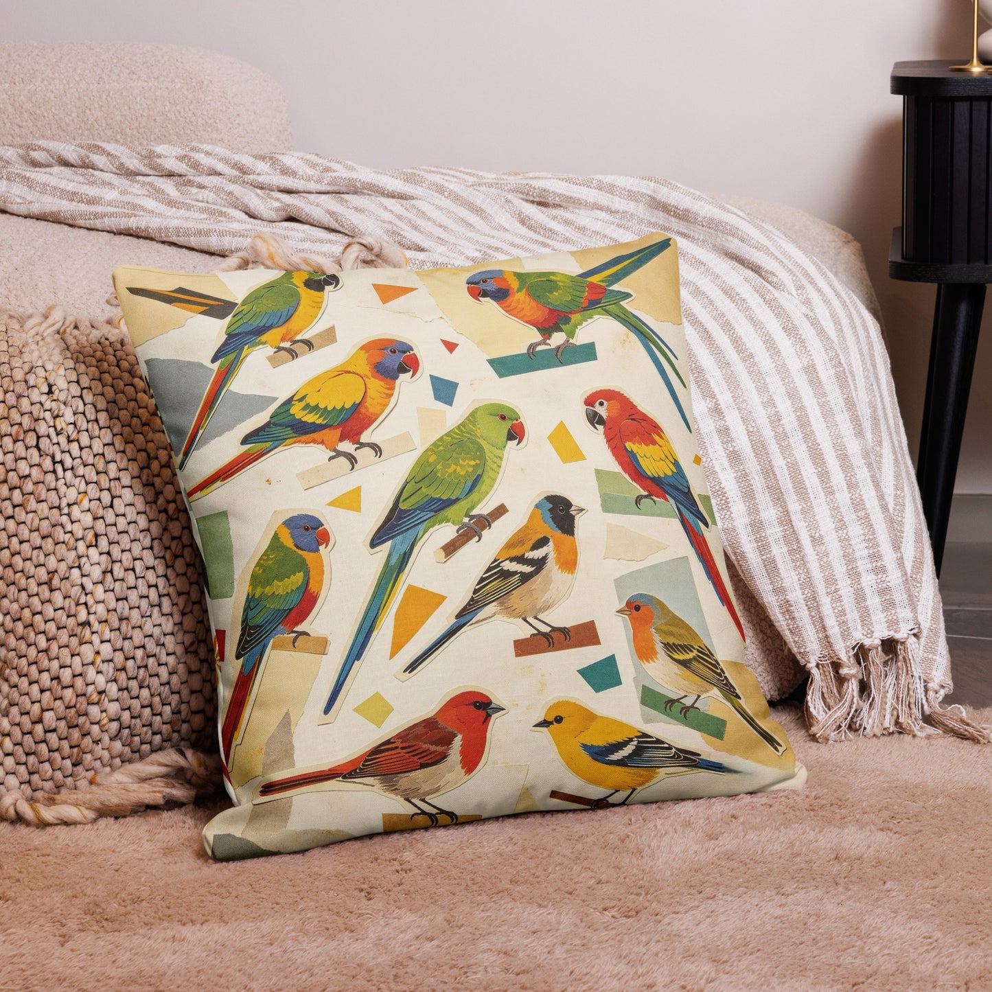 V.I.M Avian All Over Print Premium Pillow - Velvet Ink Market (V.I.M)