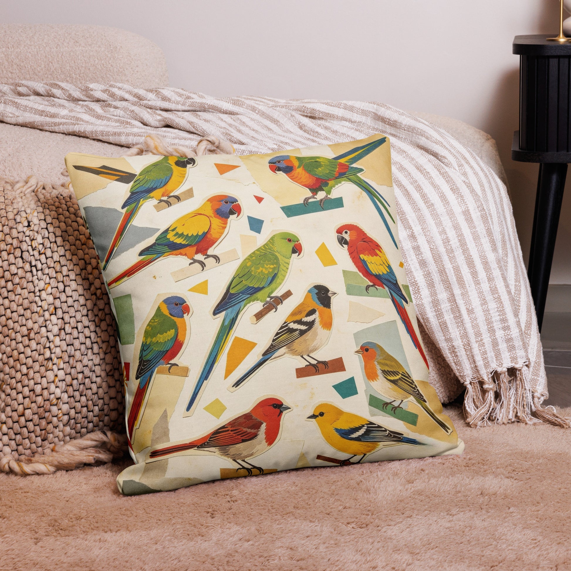 V.I.M Avian All Over Print Premium Pillow - Velvet Ink Market (V.I.M)