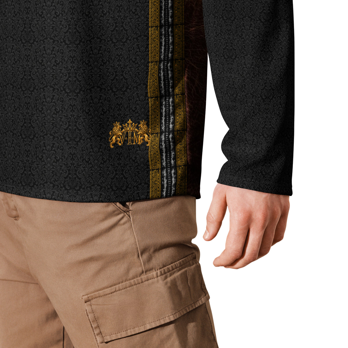 V.I.M British Roots Viking and Wolves recycled polyester hockey jersey product detail view