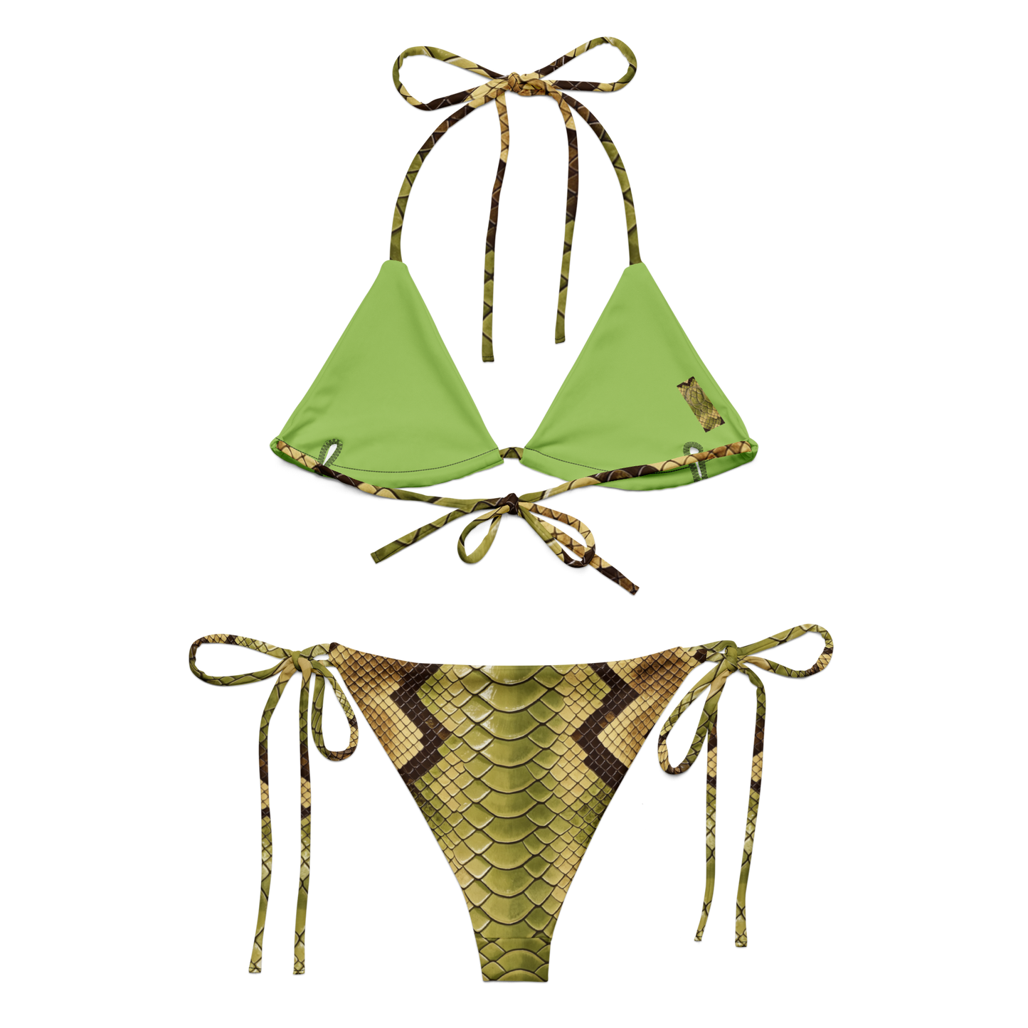 V.I.M Snake Skin Recycled String Bikini - Velvet Ink Market (V.I.M)