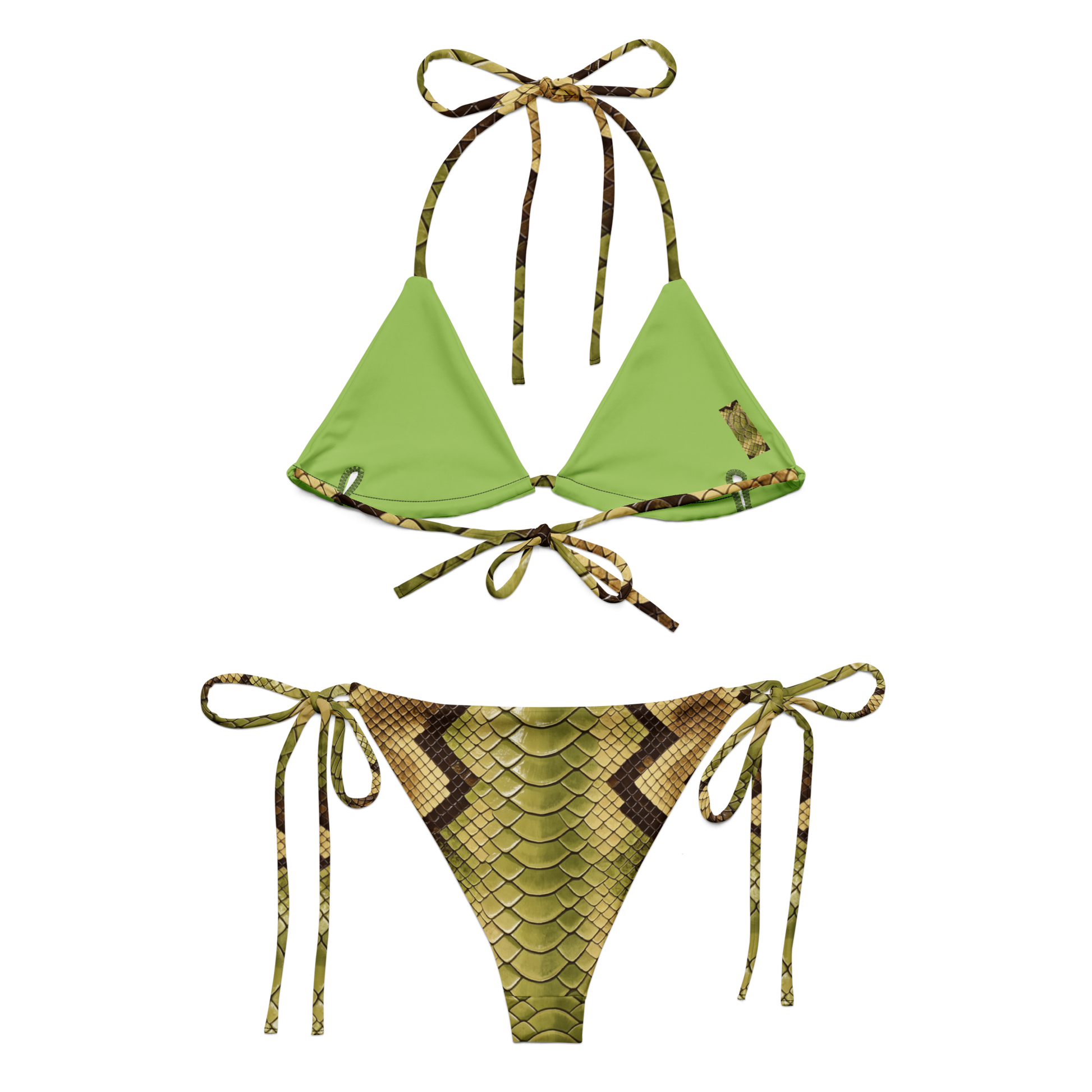 V.I.M Snake Skin Recycled String Bikini - Velvet Ink Market (V.I.M)