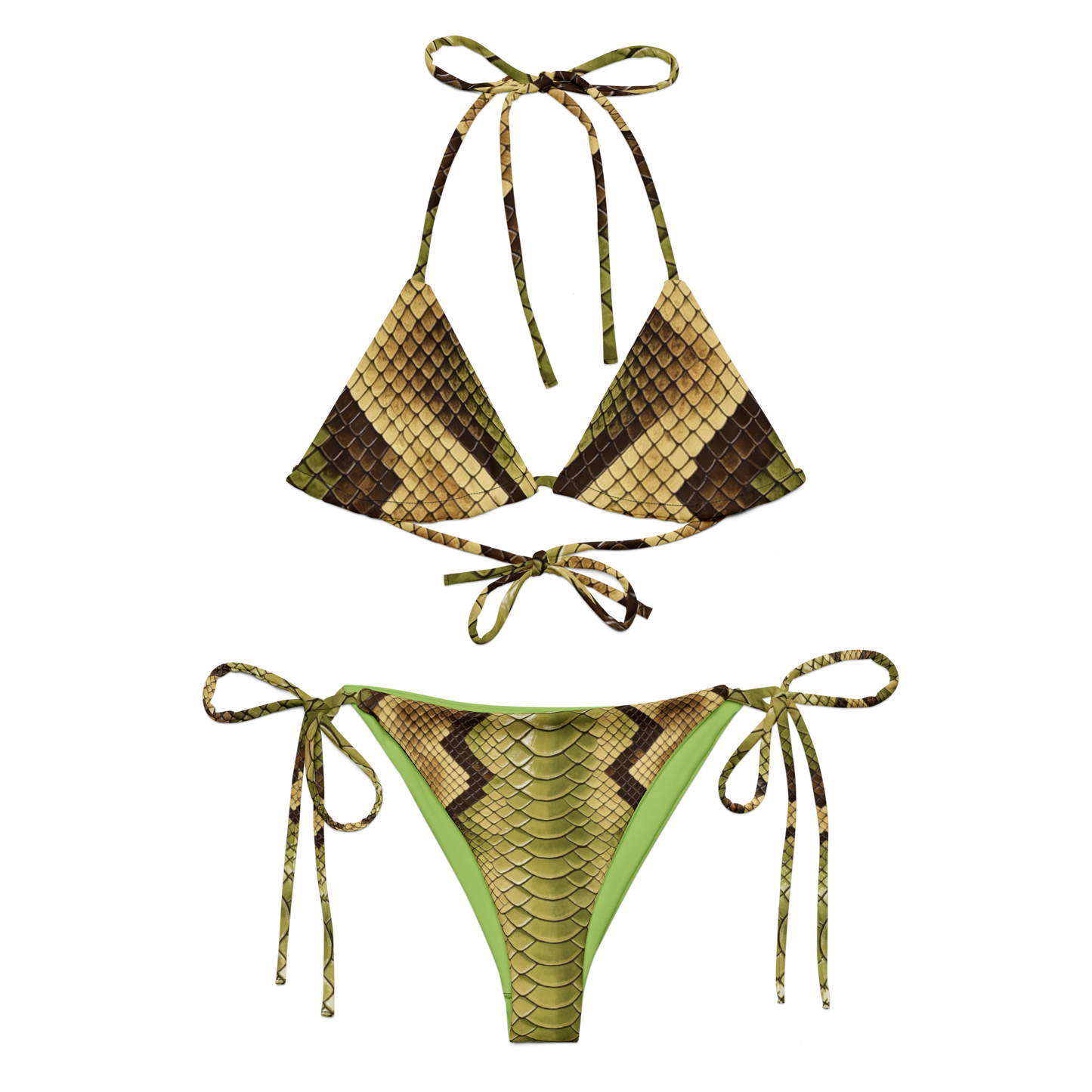 V.I.M Snake Skin Recycled String Bikini - Velvet Ink Market (V.I.M)