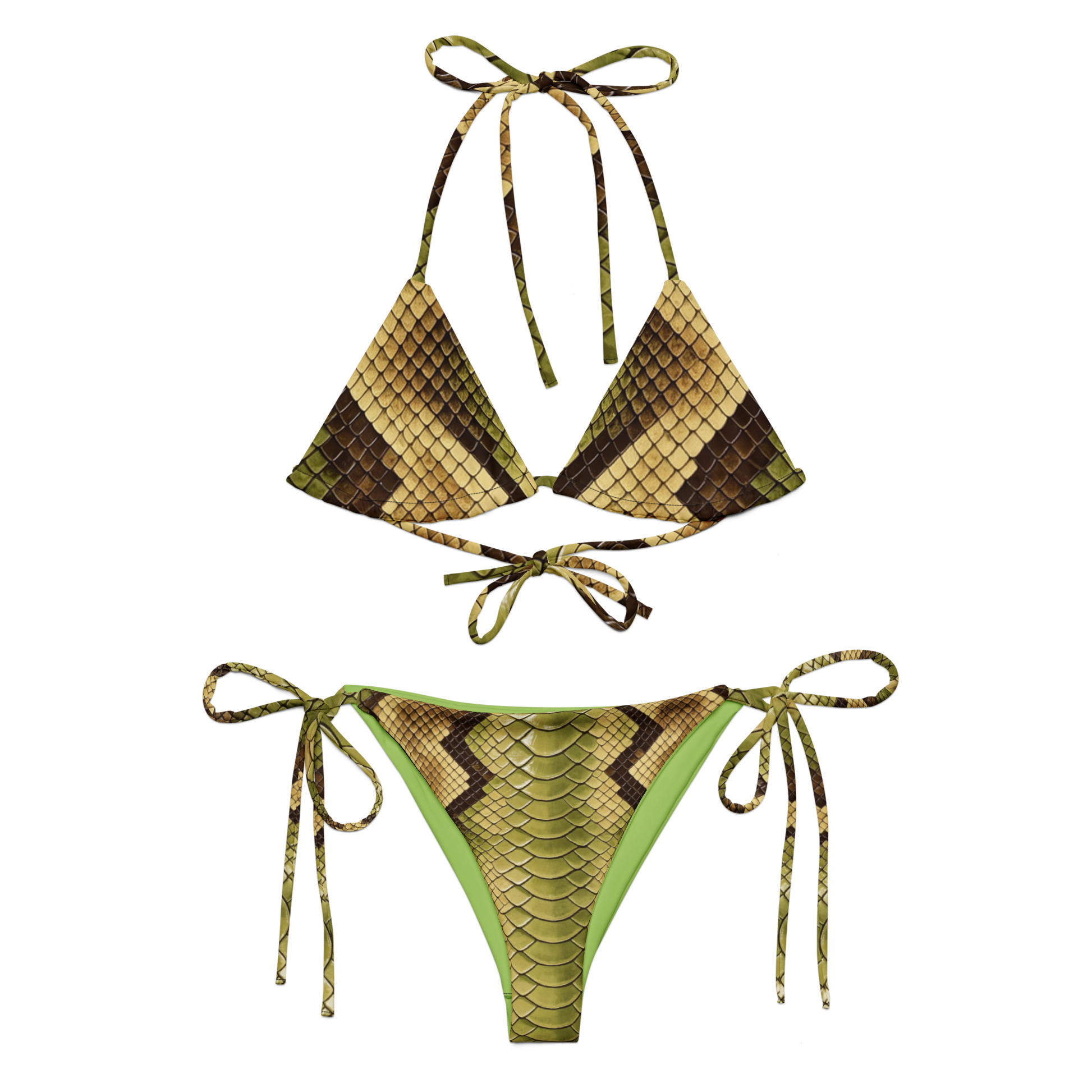 V.I.M Snake Skin Recycled String Bikini - Velvet Ink Market (V.I.M)