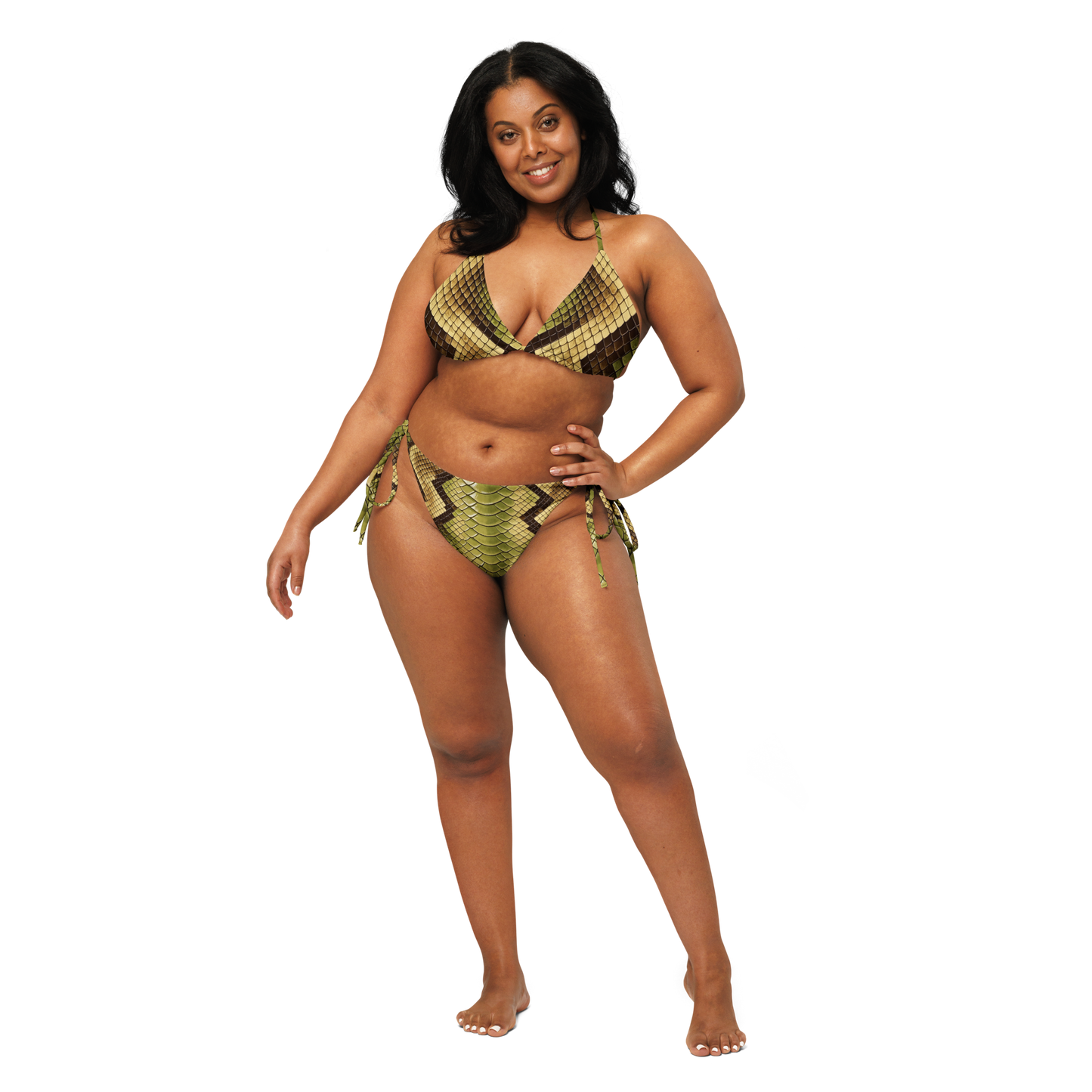 V.I.M Snake Skin Recycled String Bikini - Velvet Ink Market (V.I.M)