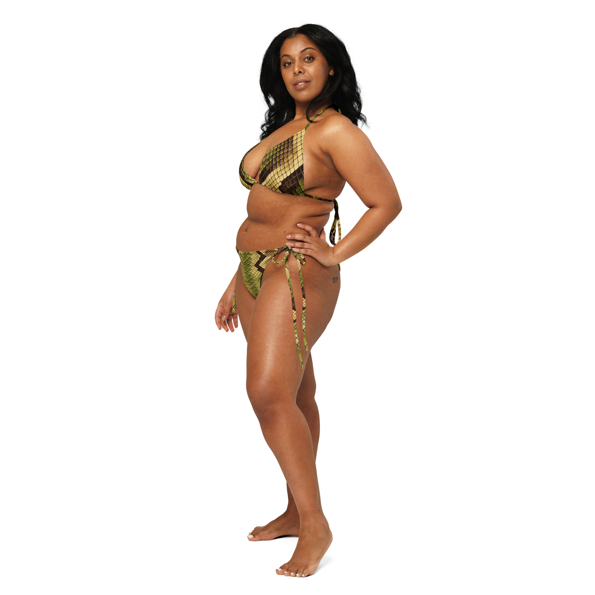 V.I.M Snake Skin Recycled String Bikini - Velvet Ink Market (V.I.M)