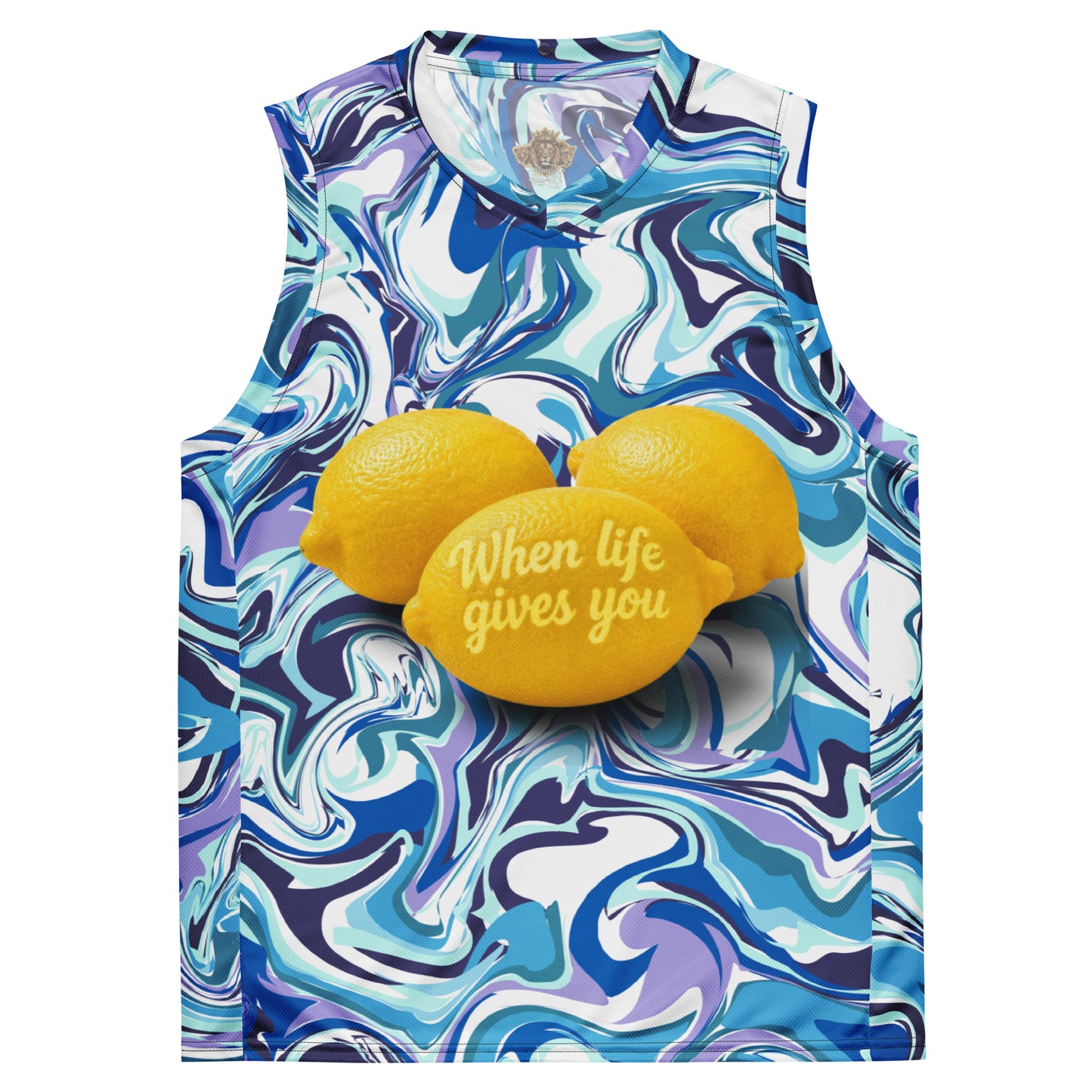 Citrus Marble "Life Gives You Lemons" Basketball Jersey - Velvet Ink Market (V.I.M)