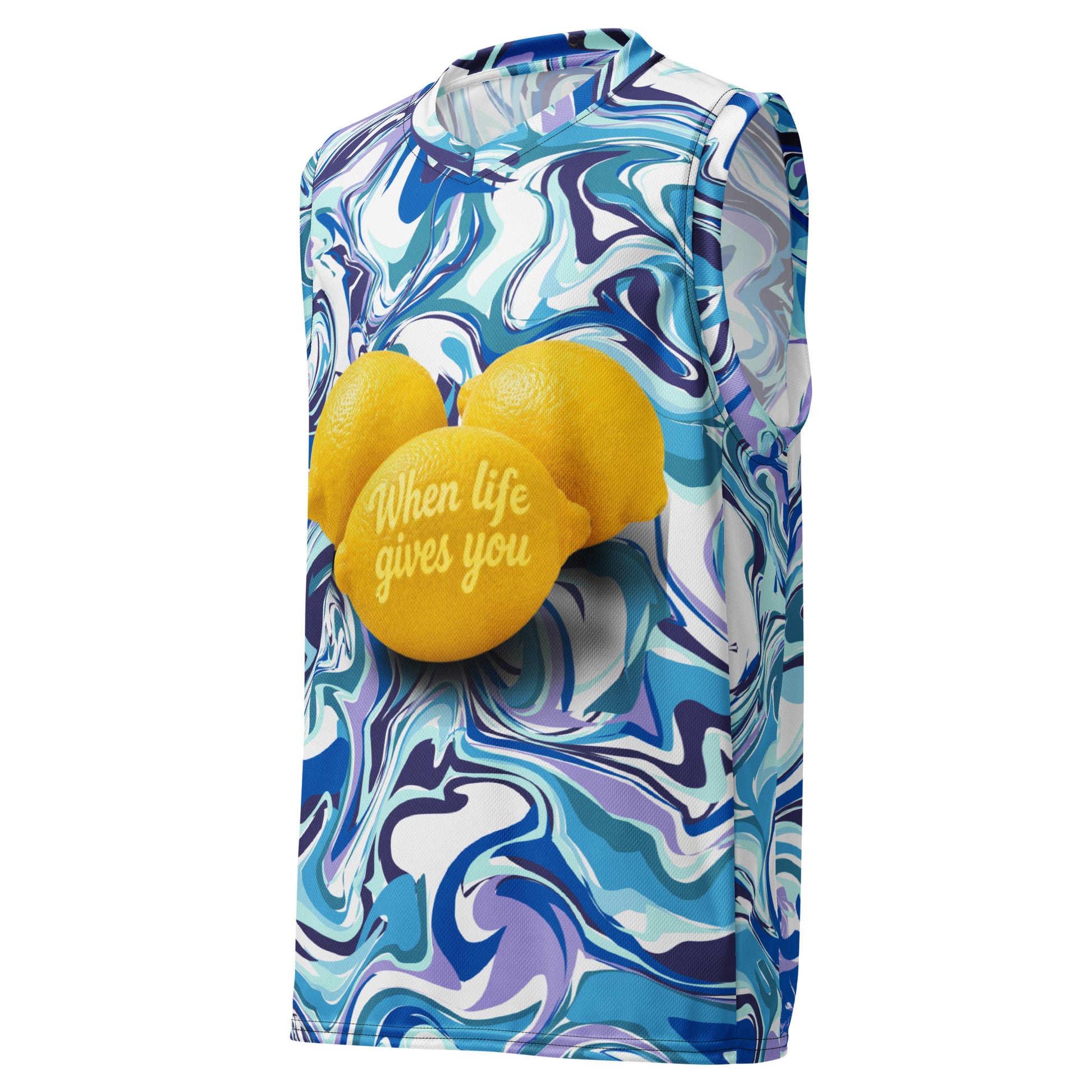 Citrus Marble "Life Gives You Lemons" Basketball Jersey - Velvet Ink Market (V.I.M)