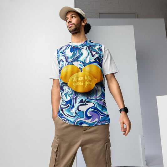 Citrus Marble "Life Gives You Lemons" Basketball Jersey - Velvet Ink Market (V.I.M)