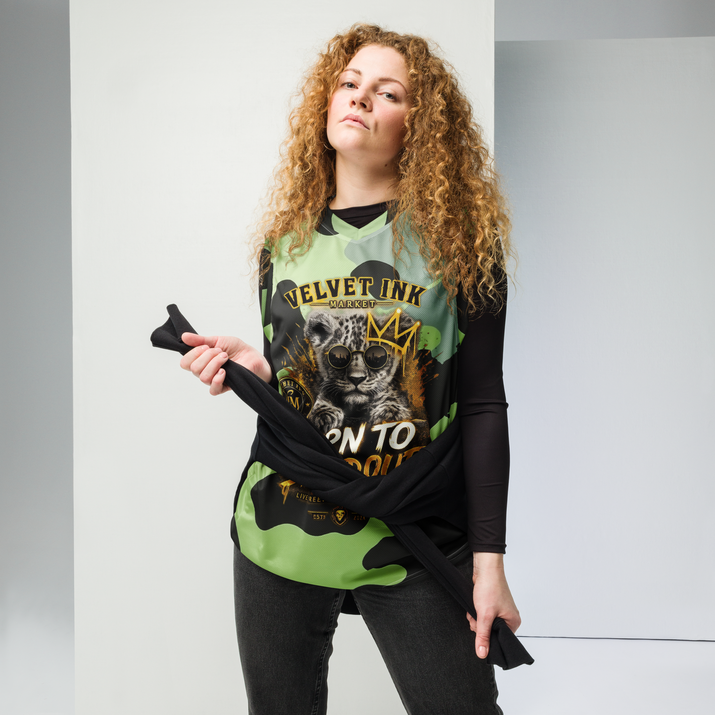 V.I.M Urban Camo Branded Lion Pride Recycled Unisex Basketball Jersey - Velvet Ink Market (V.I.M)