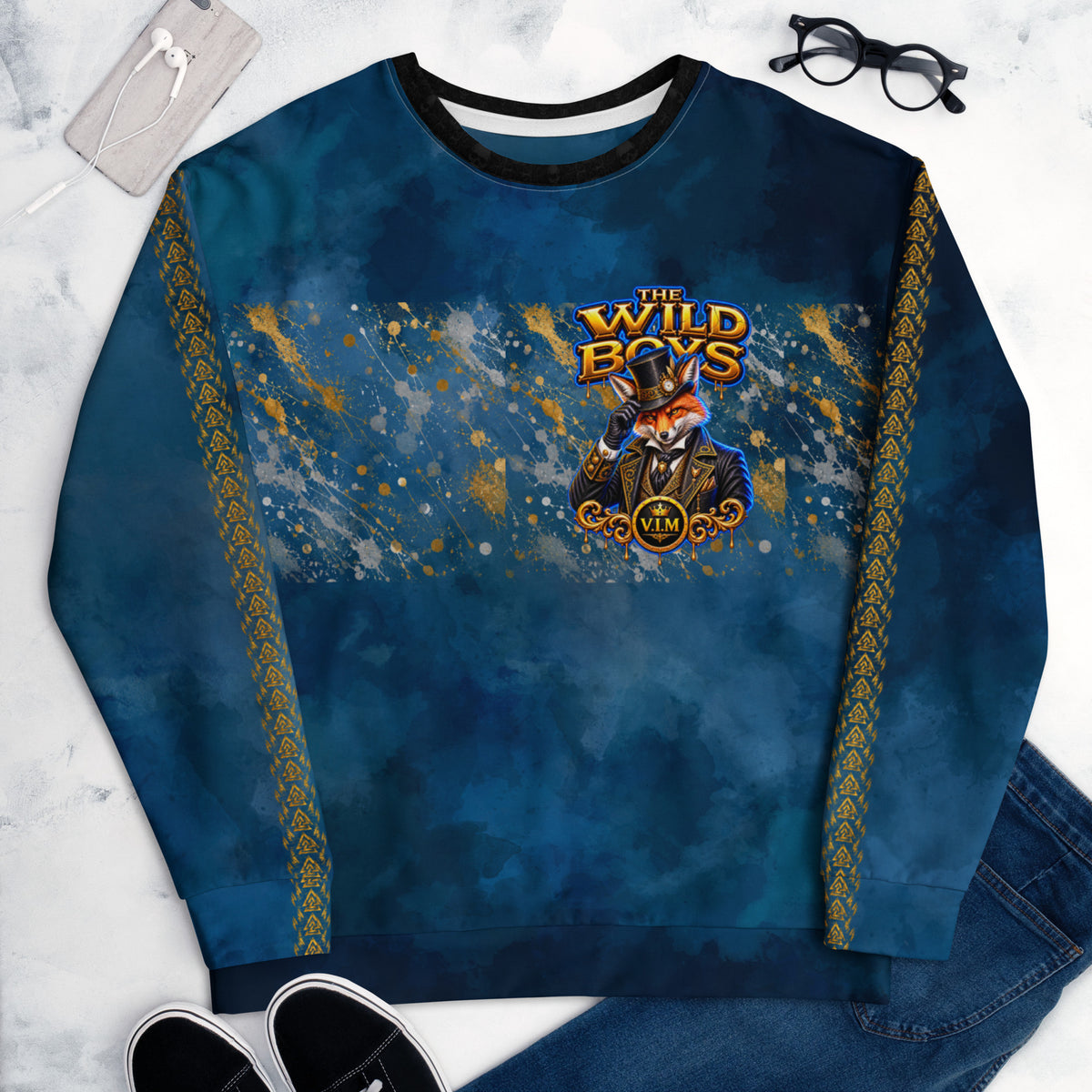 Wild Boys Canine Edition Azure Blue Fox Sweatshirt